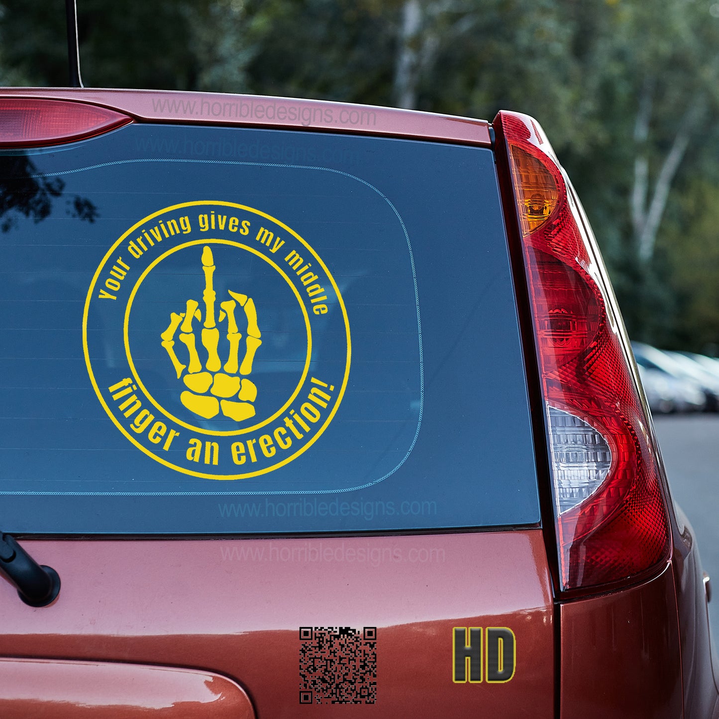 Your driving gives my middle finger an erection Vinyl decal All boner decal stickers Decals for cars Decals for Trucks FB minivan sticker Skeleton skelleton SUV decals truck decals window decal car Window decals window decor