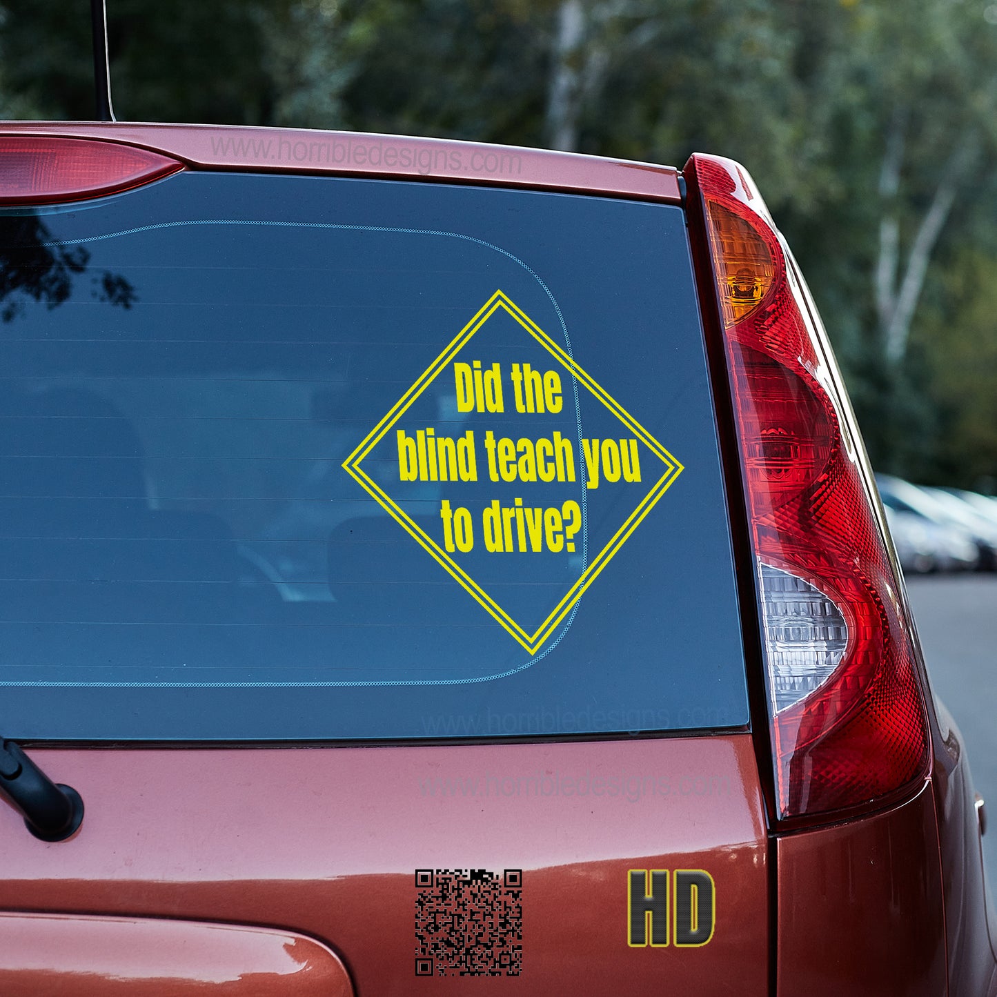 Did the blind teach you to drive? Vinyl decal All boner decal stickers Decals for cars Decals for Trucks FB minivan sticker Skeleton skelleton SUV decals truck decals window decal car Window decals window decor