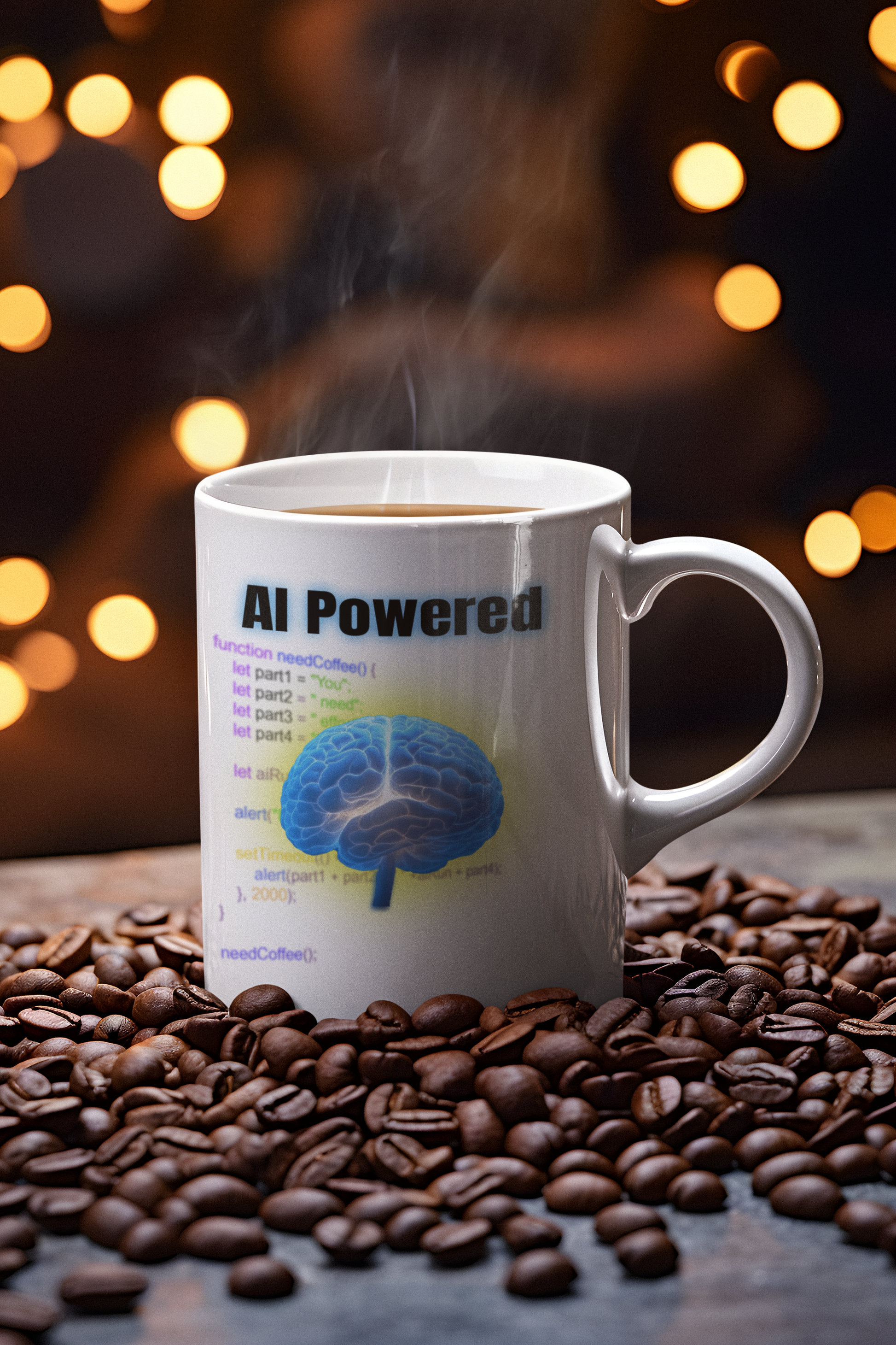 A.I. Powered mug AI All Artificial Ingelligence BlueSky Coffee Time dad dad jokes dads day dads day gift fathers day FB Funny Sarcastic Mug gift for dad Mocha stocking stuffer