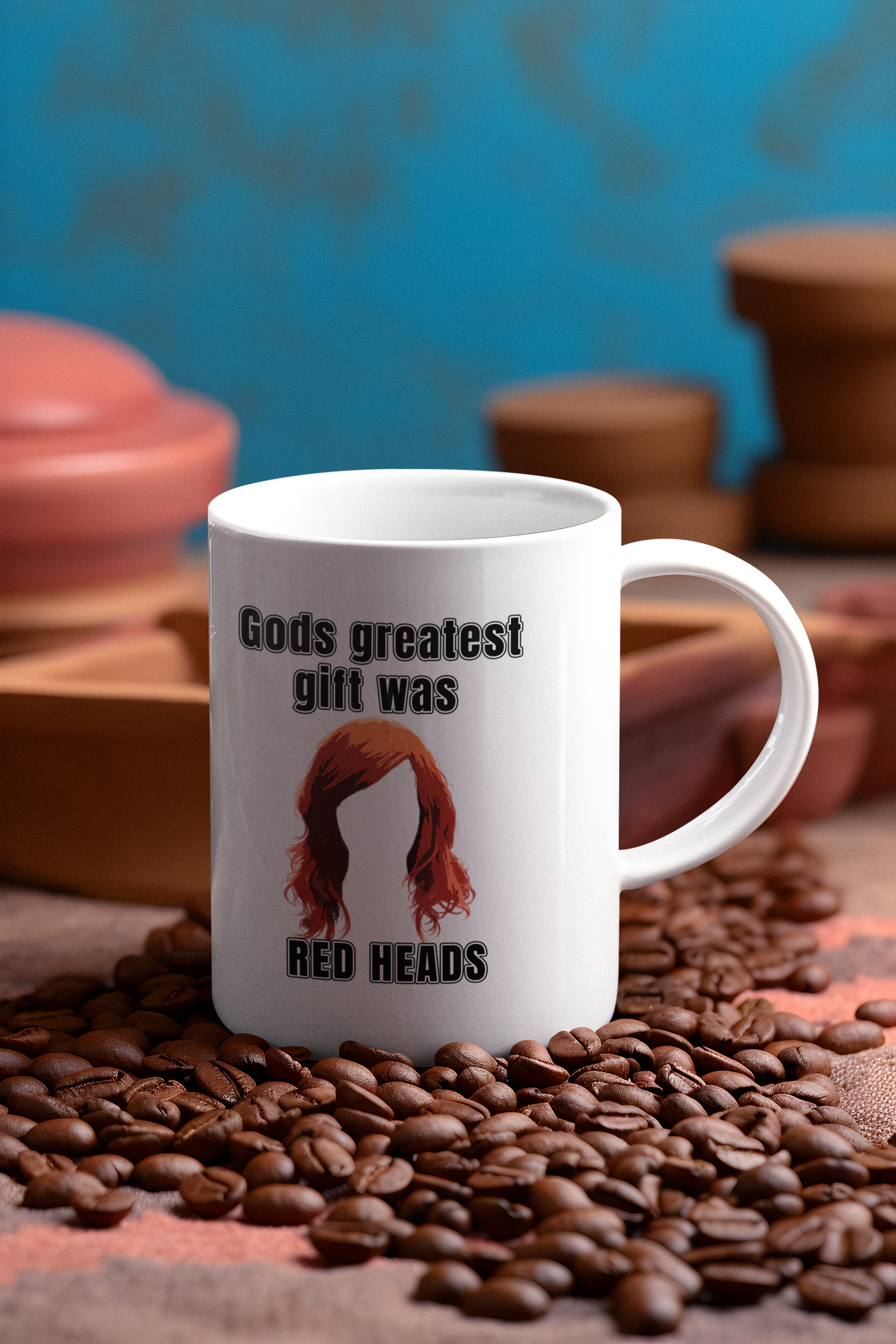 Gods greatest gift was RED HEADS - White glossy mug ginger god mothers day red hair red head