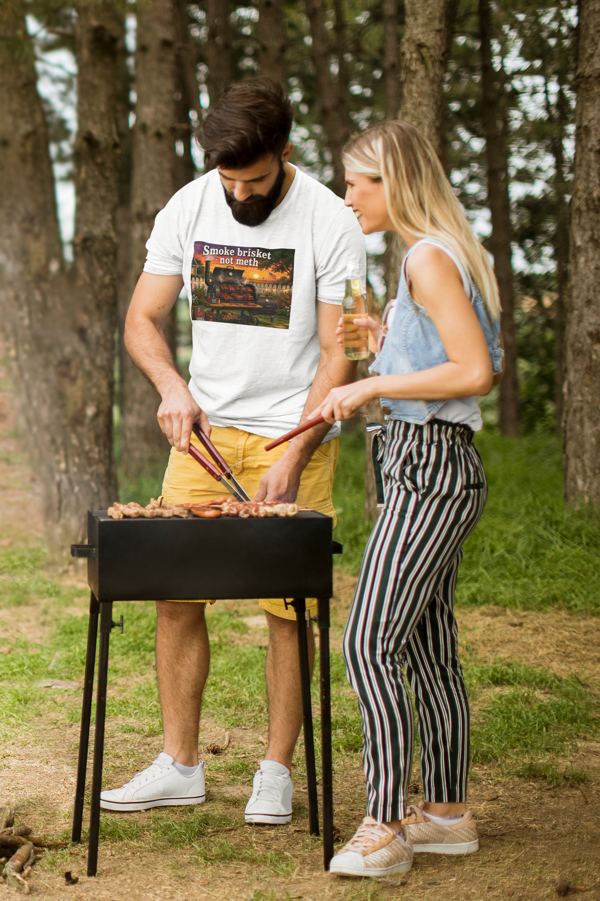 Smoke brisket not meth v2 unisex T-Shirt carnivore carnivore diet Carnivore WOE Christmas gift Fathers Day Shirt funny shirt gift for dad gift for grandpa gift for mom keto meat meat diet meat eater T-Shirt Unique gift