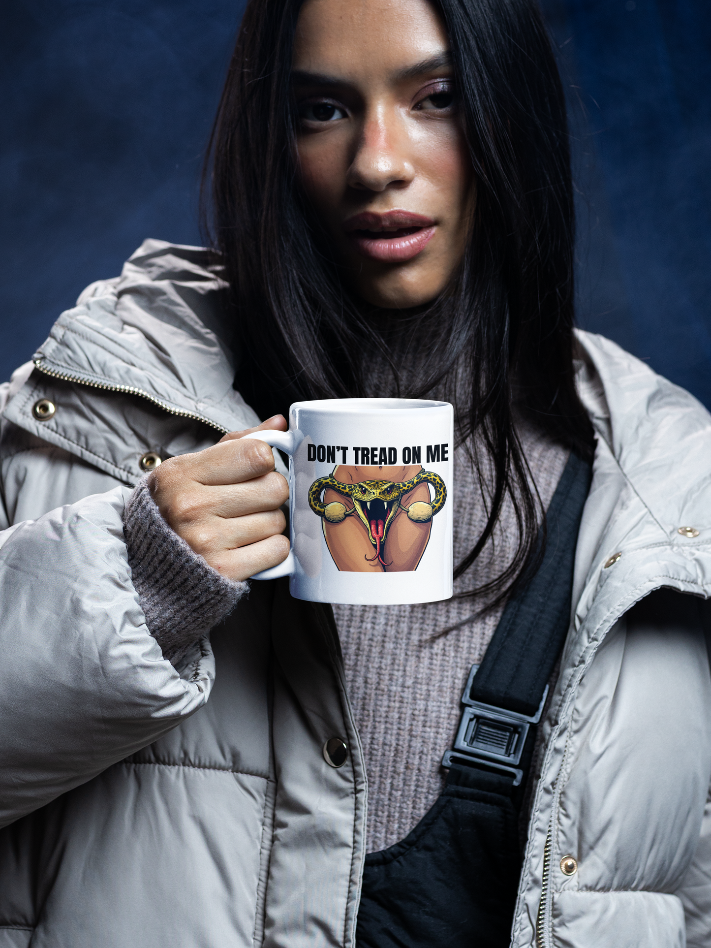 Don't tread on me (female) mug Coffee Time gift for dad Mocha My body my choice Roe v wade stocking stuffer Uterus