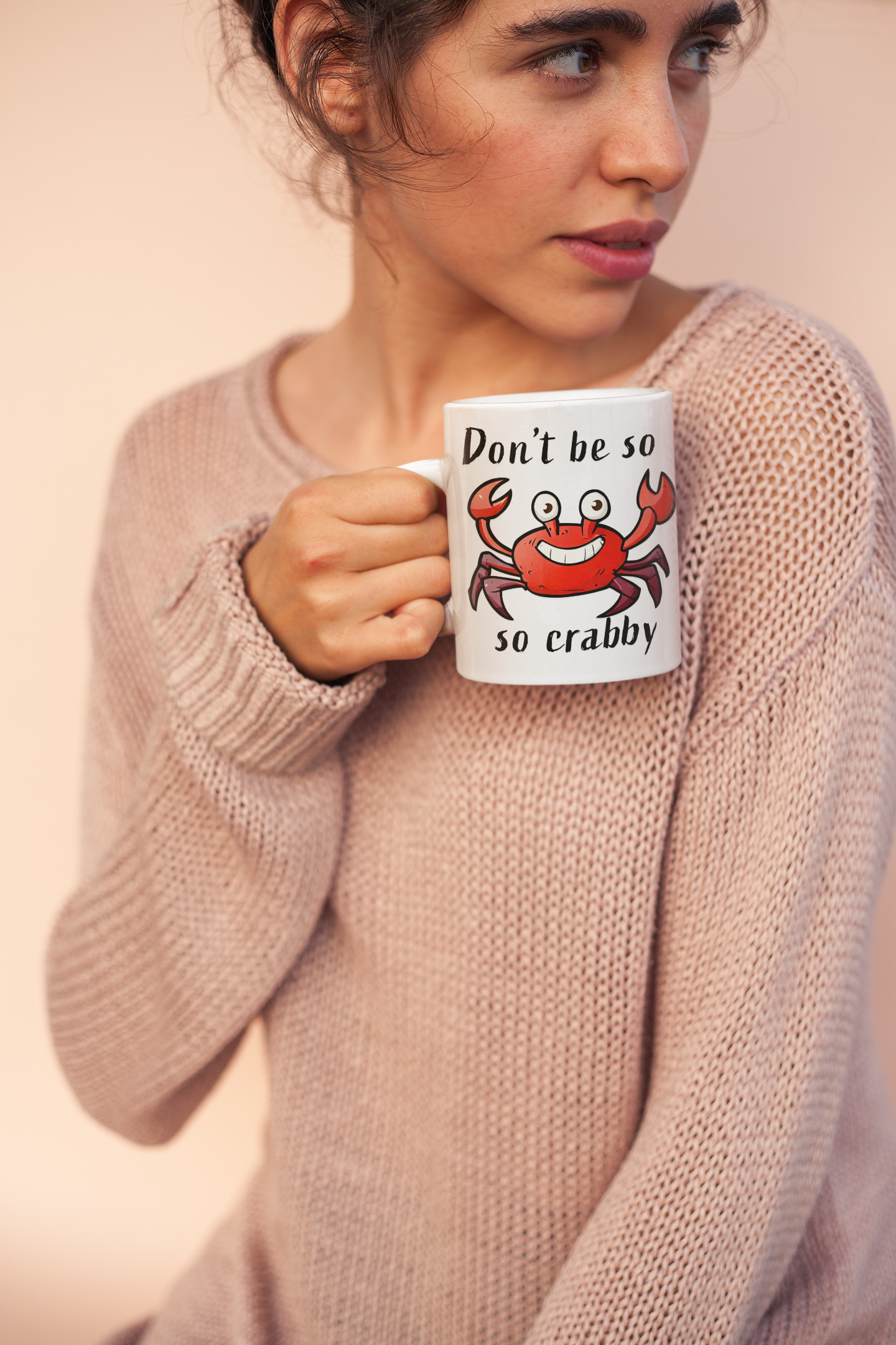 Don't be so crabby - White glossy mug