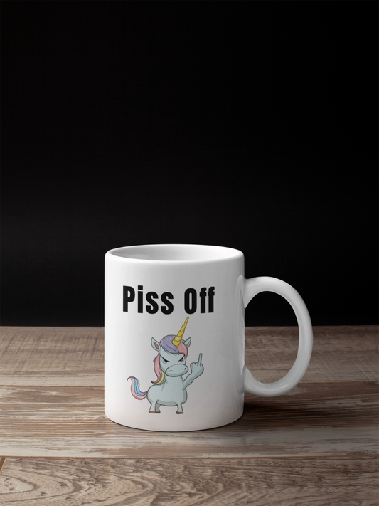 Piss Off- White glossy mug