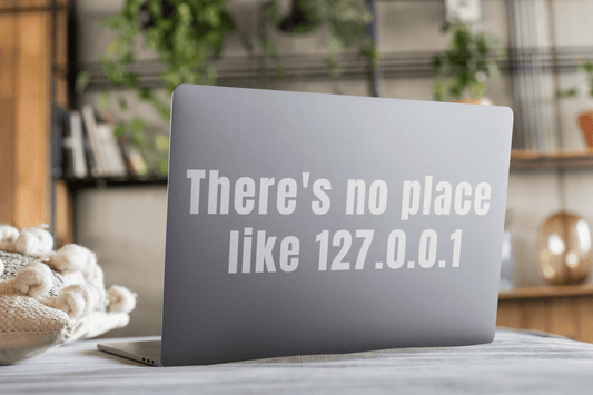 There is no place like 127.0.0.1- Vinyl decal 127.0.0.1 computer computer meme computer sticker Die cut stickers funny sticker Geek IT Localhost meme sticker Programmer sticker stickers vinyl sticker water proof sticker