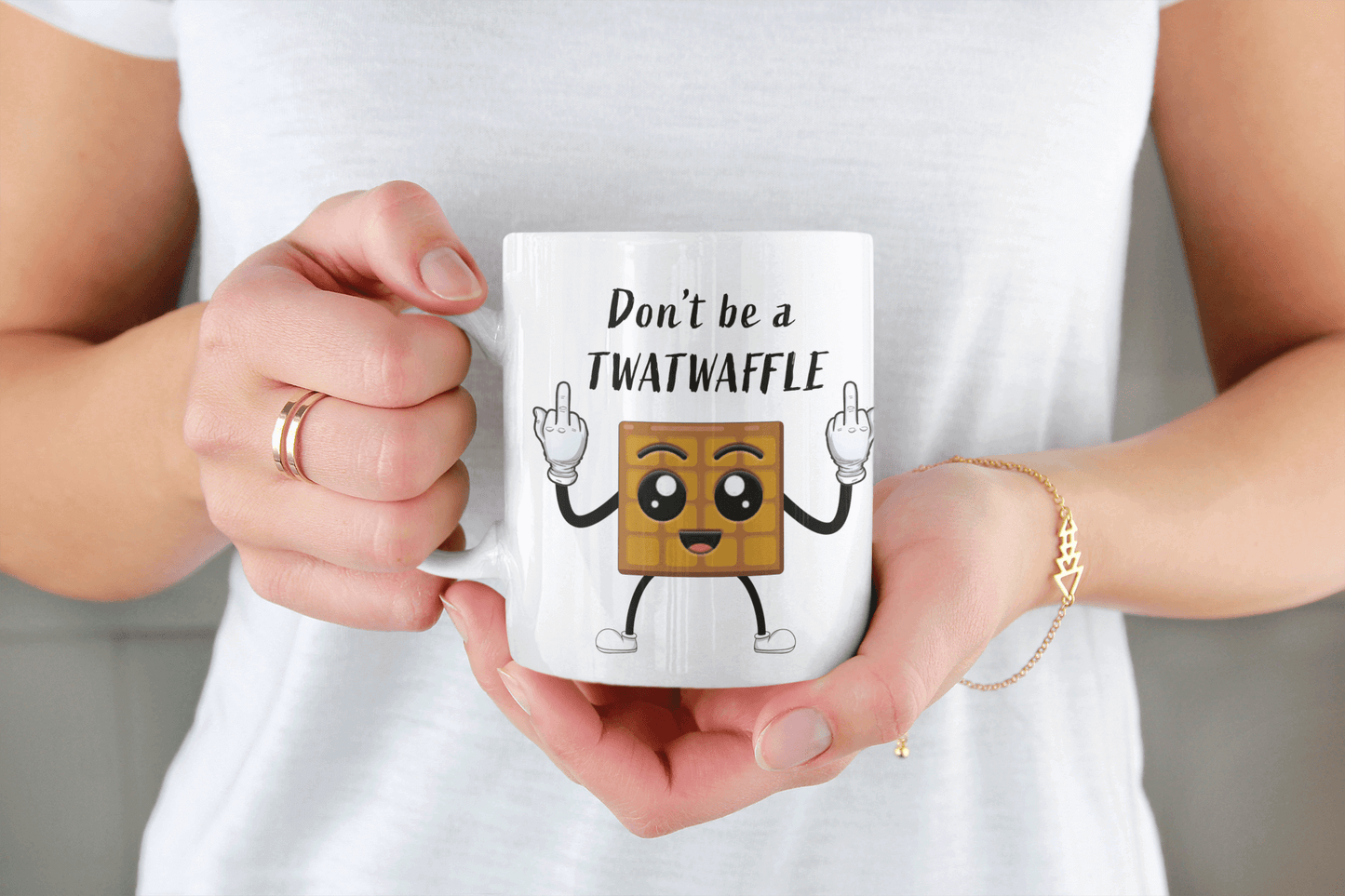 Don't be a twatwaffle  - White glossy mug - Funny, office decor, Twat Waffle, handmade gift, gift idea, mothers day, fathers day,Twat