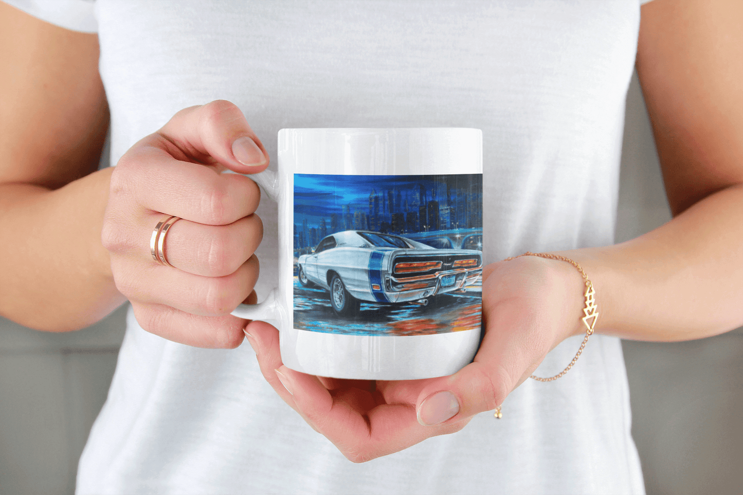 The King of Muscle Cars - MaddK Studio- White glossy mug
