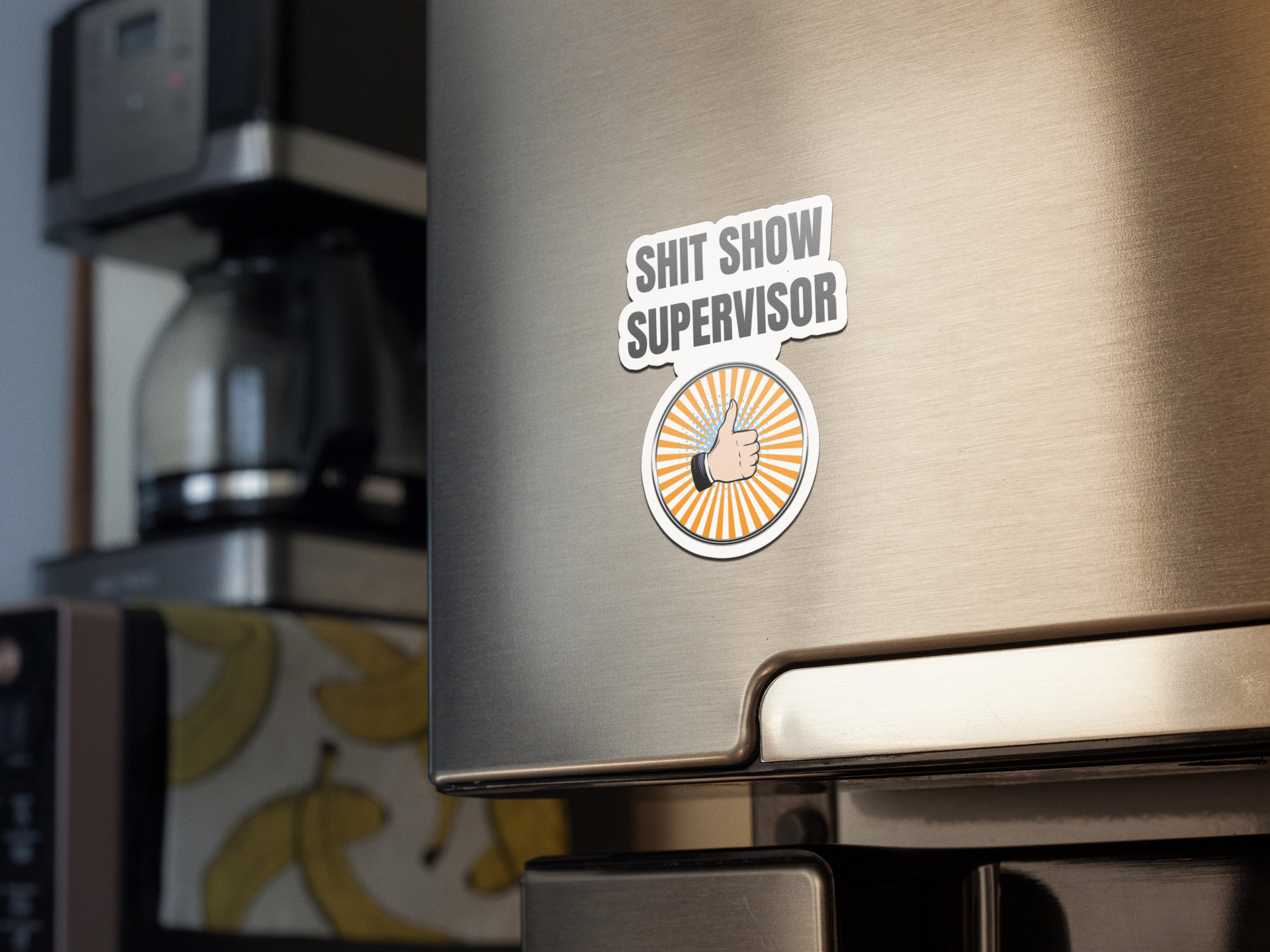 Shit show supervisor refrigerator magnet All family FB Fridge magnet funny gift for mom gift for wife Handmade Kitchen decor magnet Magnetic clip Magnetic photo holder Modern design Note holder Office accessory Reminder board Shopping list Strong magnet Unique gift
