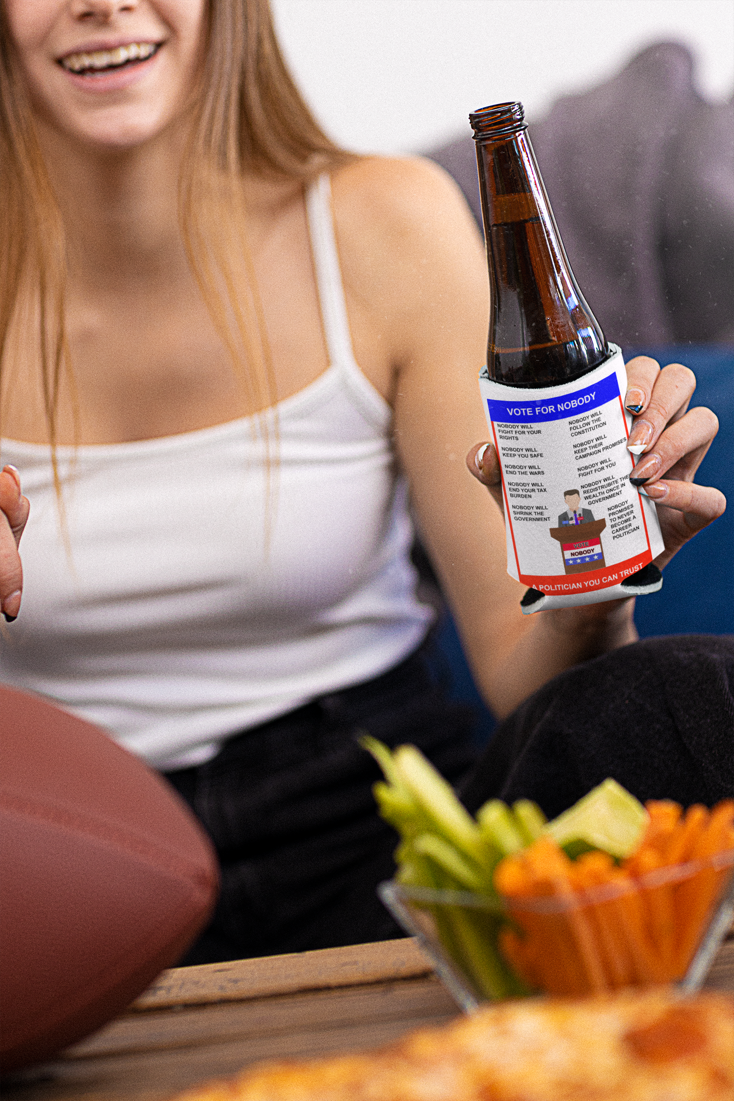 Vote for nobody Can / bottle Coozie All bottle cooler can cooler Christmas gift dads day gift FB gift for dad gift for grandpa gift for her gift for him gift for mom gift for sister gift for wife Koozie moms gift Unique gift