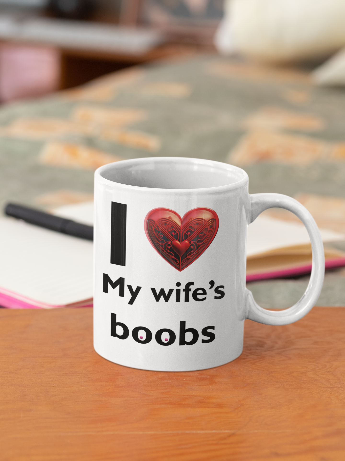 I love my wife's boobs - White glossy mug