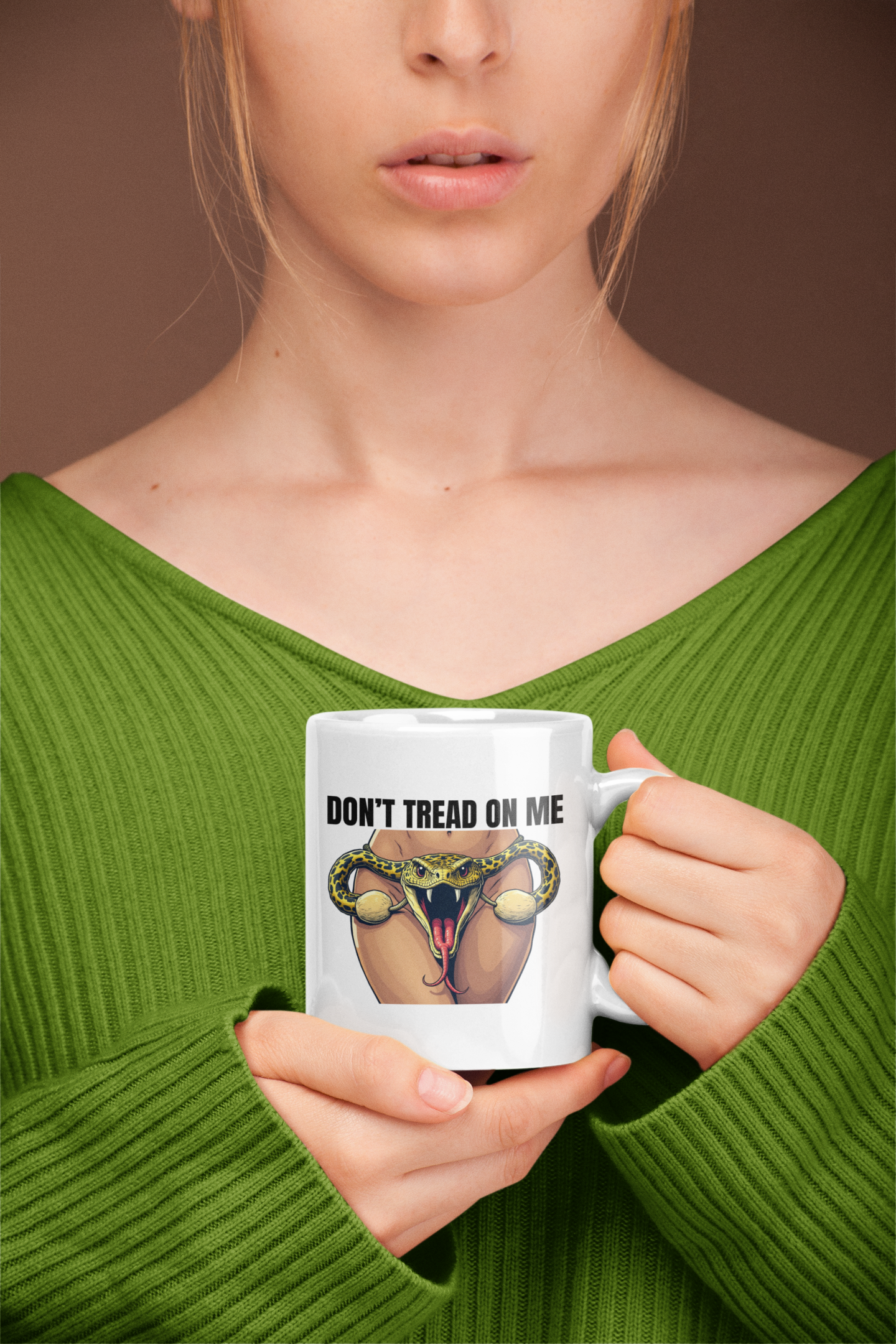 Don't tread on me (female) mug Coffee Time gift for dad Mocha My body my choice Roe v wade stocking stuffer Uterus