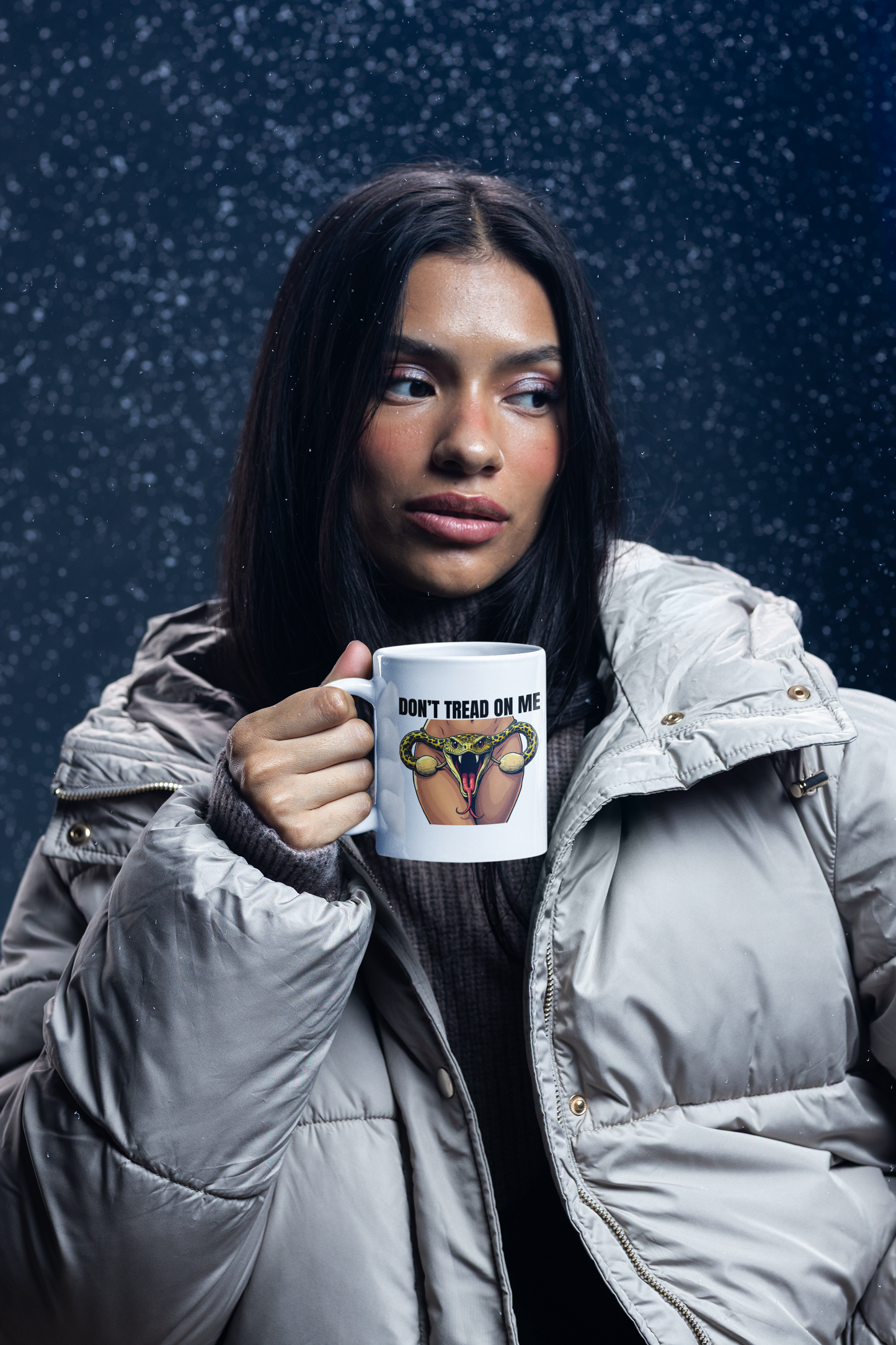 Don't tread on me (female) mug Coffee Time gift for dad Mocha My body my choice Roe v wade stocking stuffer Uterus