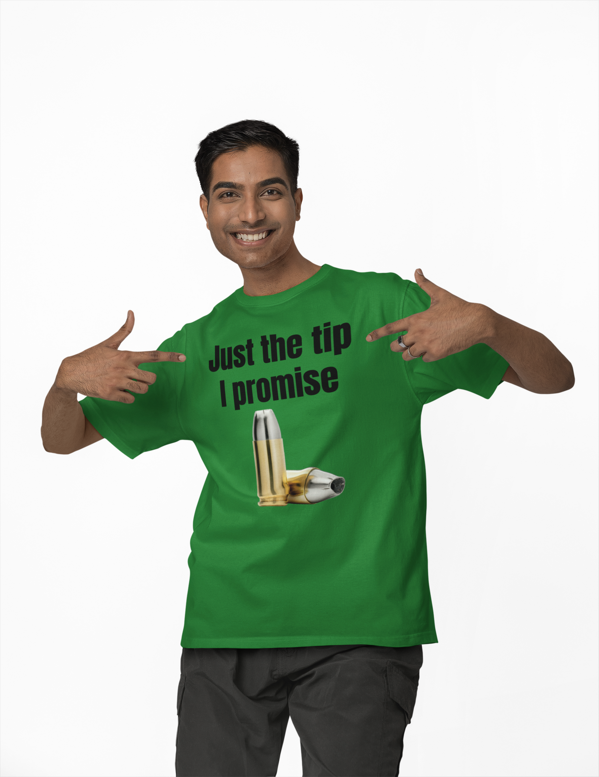 Just the tip I promise unisex T-Shirt boss gift bullet Christmas gift Fathers Day Shirt funny shirt gift for dad gift for grandpa gift for him gun moms gift Mothers Day shirt T-Shirt Unique gift