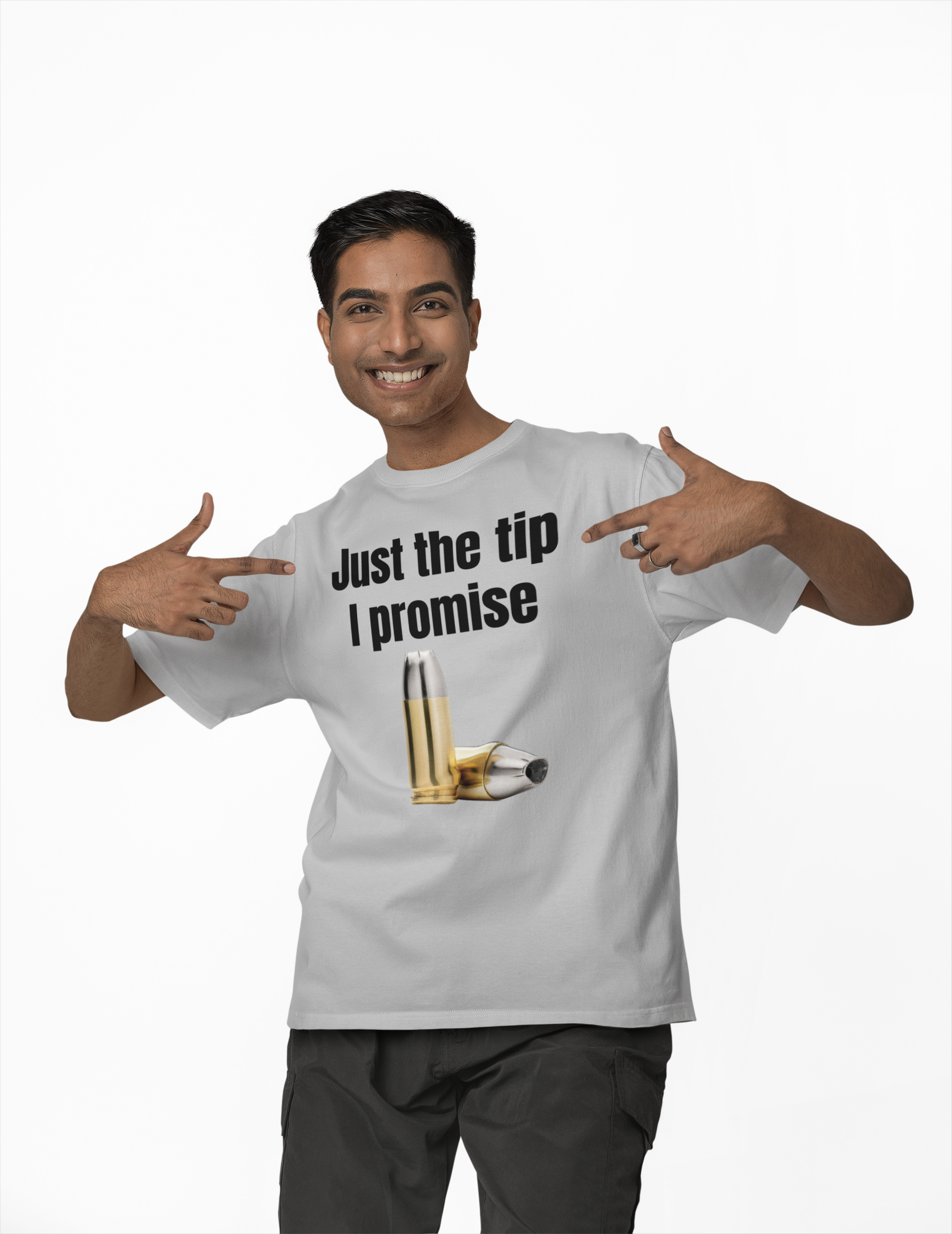 Just the tip I promise unisex T-Shirt boss gift bullet Christmas gift Fathers Day Shirt funny shirt gift for dad gift for grandpa gift for him gun moms gift Mothers Day shirt T-Shirt Unique gift