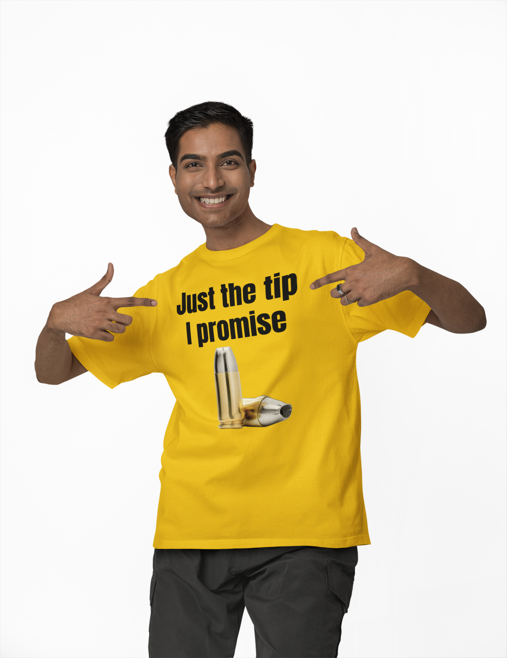 Just the tip I promise unisex T-Shirt boss gift bullet Christmas gift Fathers Day Shirt funny shirt gift for dad gift for grandpa gift for him gun moms gift Mothers Day shirt T-Shirt Unique gift
