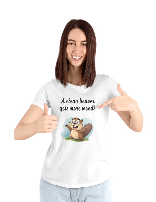 A clean beaver gets more wood unisex T-Shirt All beaver Christmas gift Fathers Day Shirt funny shirt gift for dad gift for grandpa gift for him gift for mom gift for wife raunchy T-Shirt Unique gift