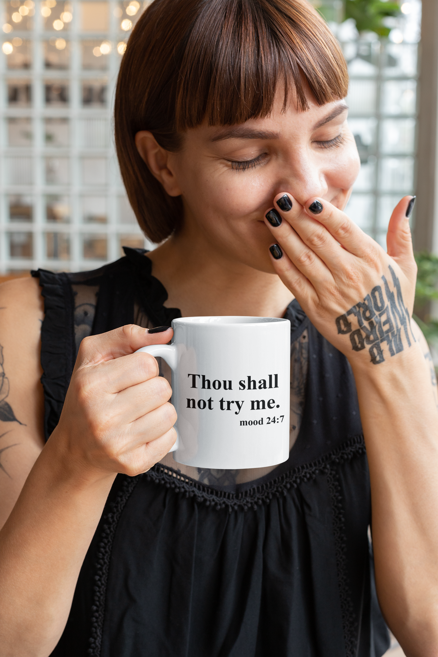 Thou shall not try me - Mug  11oz 15oz Family Friends Gift Present Funny Cute Coffee Tea Cup