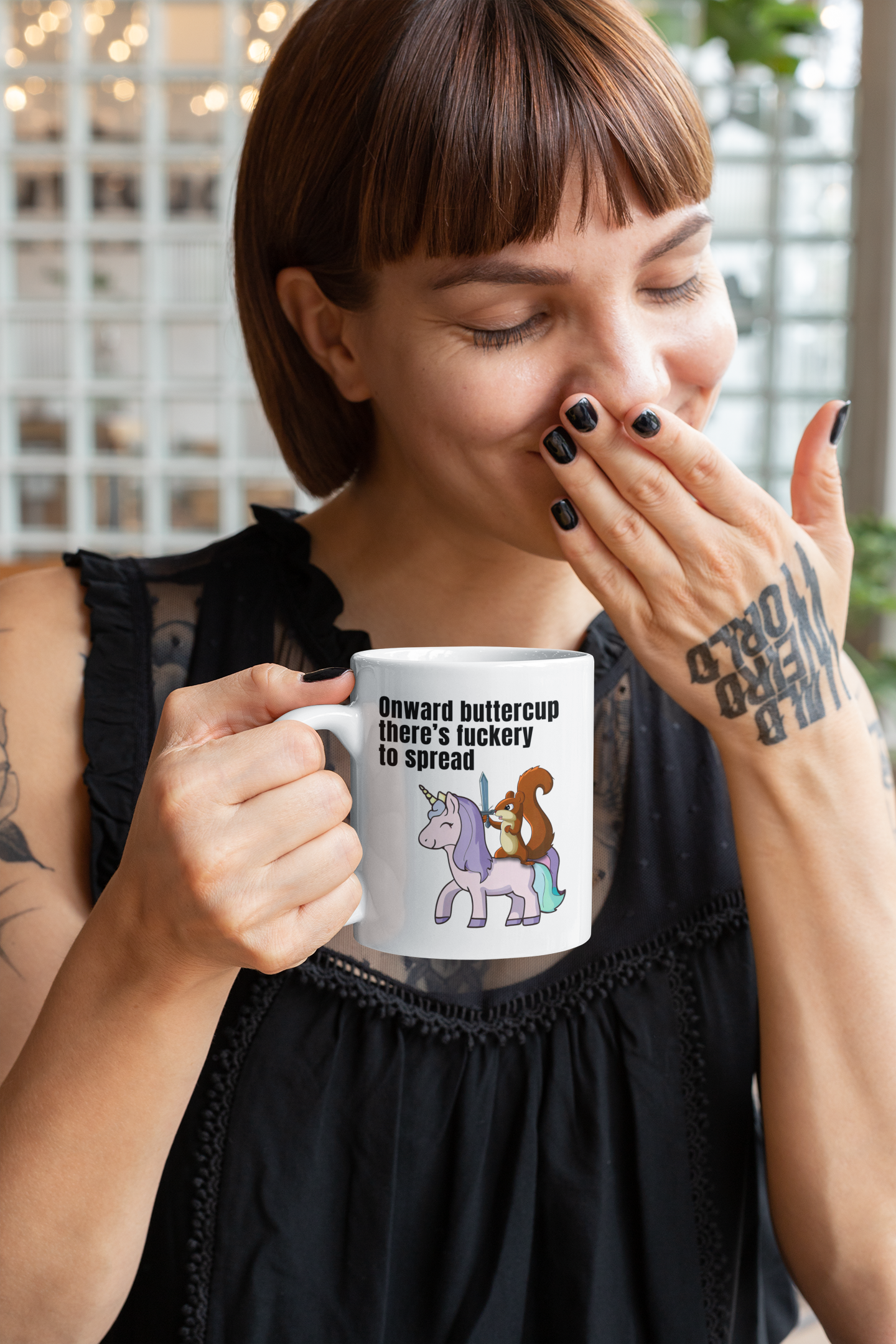 Onward buttercup.... - White glossy mug