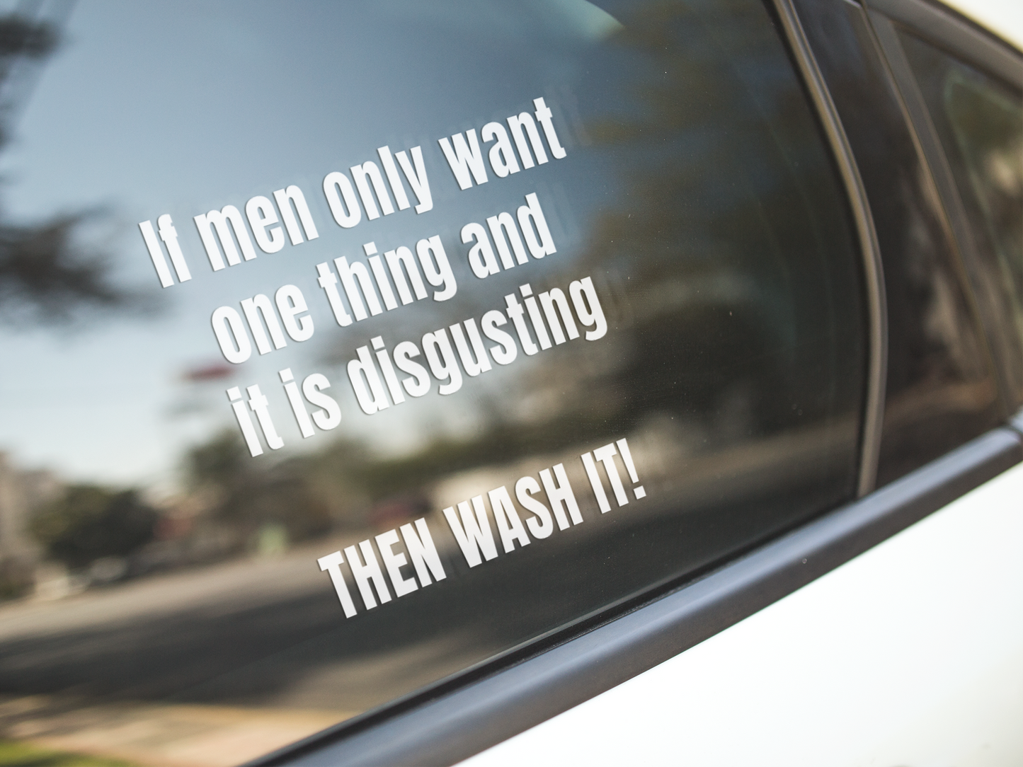 If men only want one thing and it's disgusting, then WASH IT - Vinyl decal bumper sticker car sticker computer sticker Die cut stickers funny sticker funny stickers LOL sticker sarcastic sticker sticker Sticker design Sticker Shop stickers vinyl sticker Vinyl stickers water proof sticker window sticker