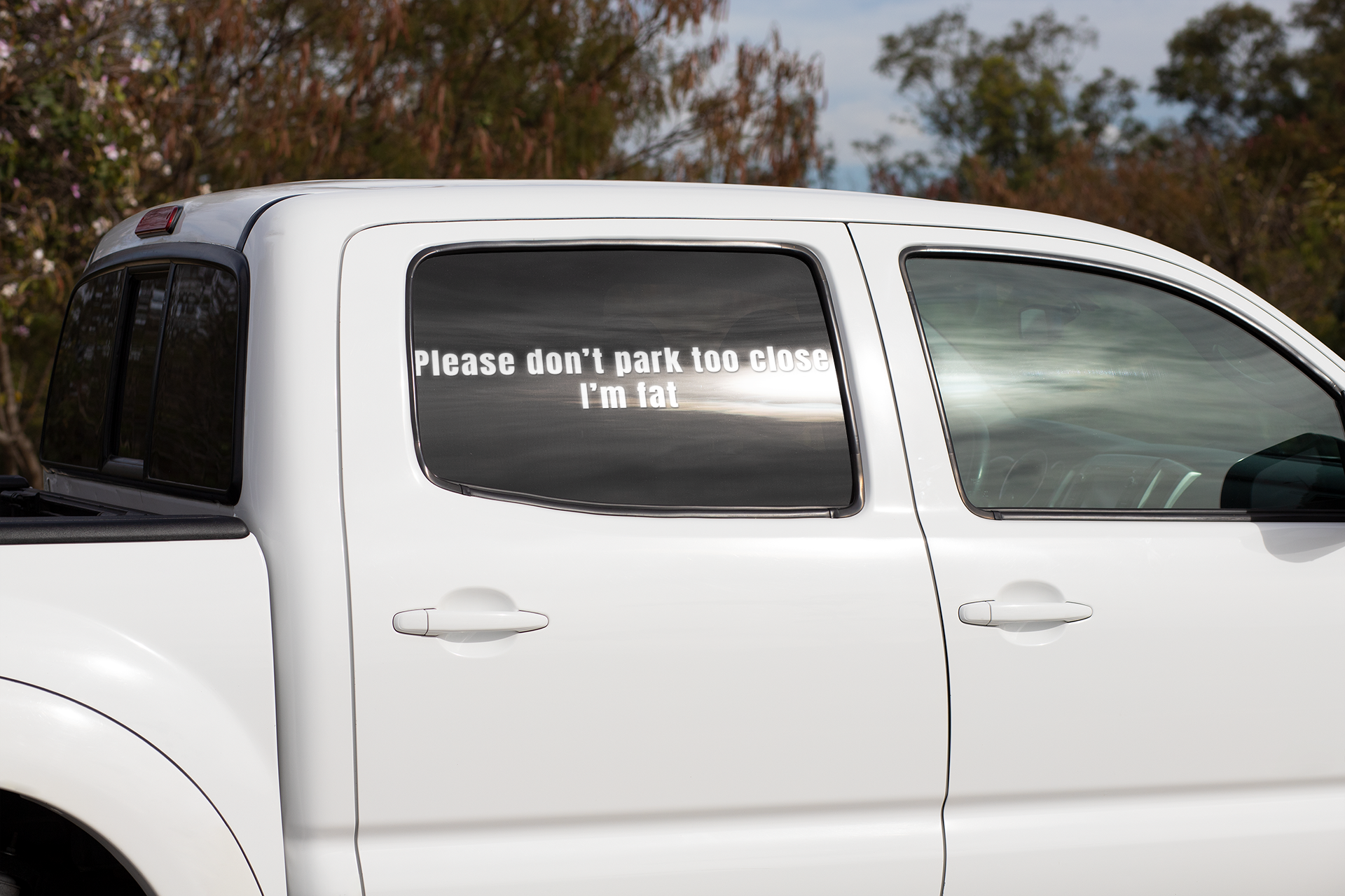 Please don't park too close, I'm fat - Vinyl decal All car decal car sticker Die cut stickers door decal FB funny sticker funny stickers Kiss cut stickers meme sticker Peel and stick stickers sticker Sticker design stickers Vinyl decals vinyl sticker Vinyl stickers water proof sticker window decal window sticker