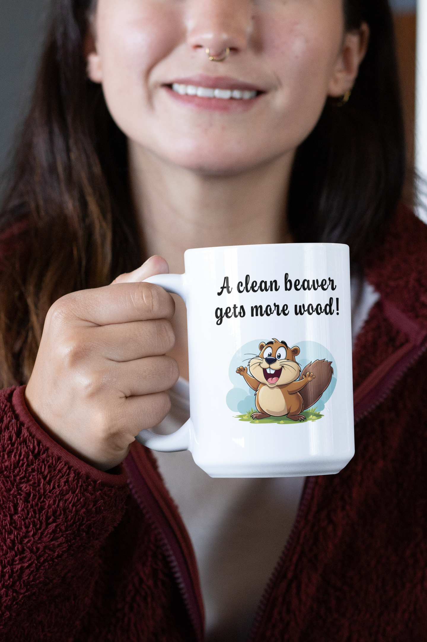 A clean beaver gets more wood mug All boss gift Caffeine Christmas gift co-worker gift coworker gift FB funny mug gift for dad gift for her Gift For Her Him gift for him gift for mom gift for sister gift for wife gift idea Java Mocha moms gift stocking stuffer vagina wife gift