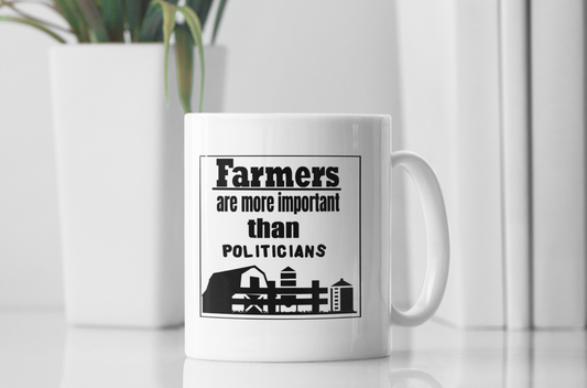 Farmers are more important than politicians mug adult mug birthday gift boyfriend gift Christmas gift co-worker gift coffee mug coworker gift custom mug dads day gift dishwasher safe mug fiance gift gift for boyfriend gift for dad gift for grandpa gift for her gift for him gift for husband gift for mom gift for sister gift for wife gift idea girlfriend gift Husband Gift moms gift mothers day gift mug school gift sports teacher gift Unique gift wife gift