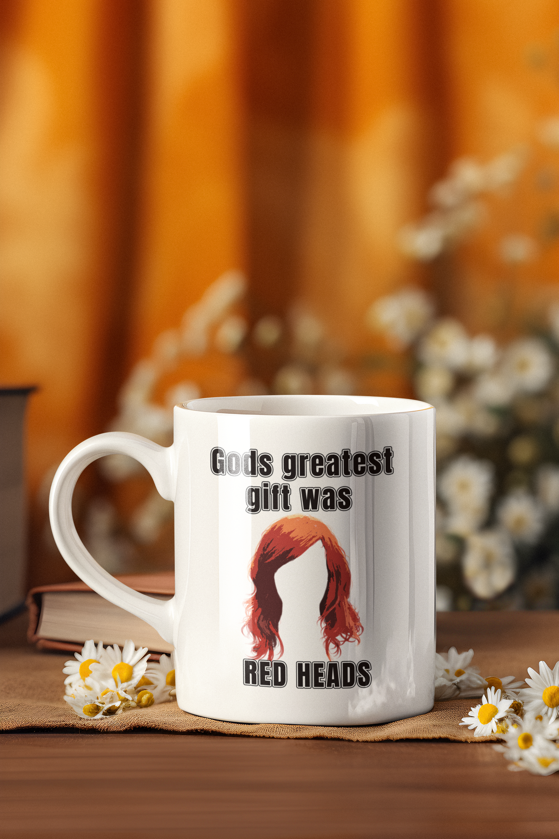 Gods greatest gift was RED HEADS - White glossy mug ginger god mothers day red hair red head