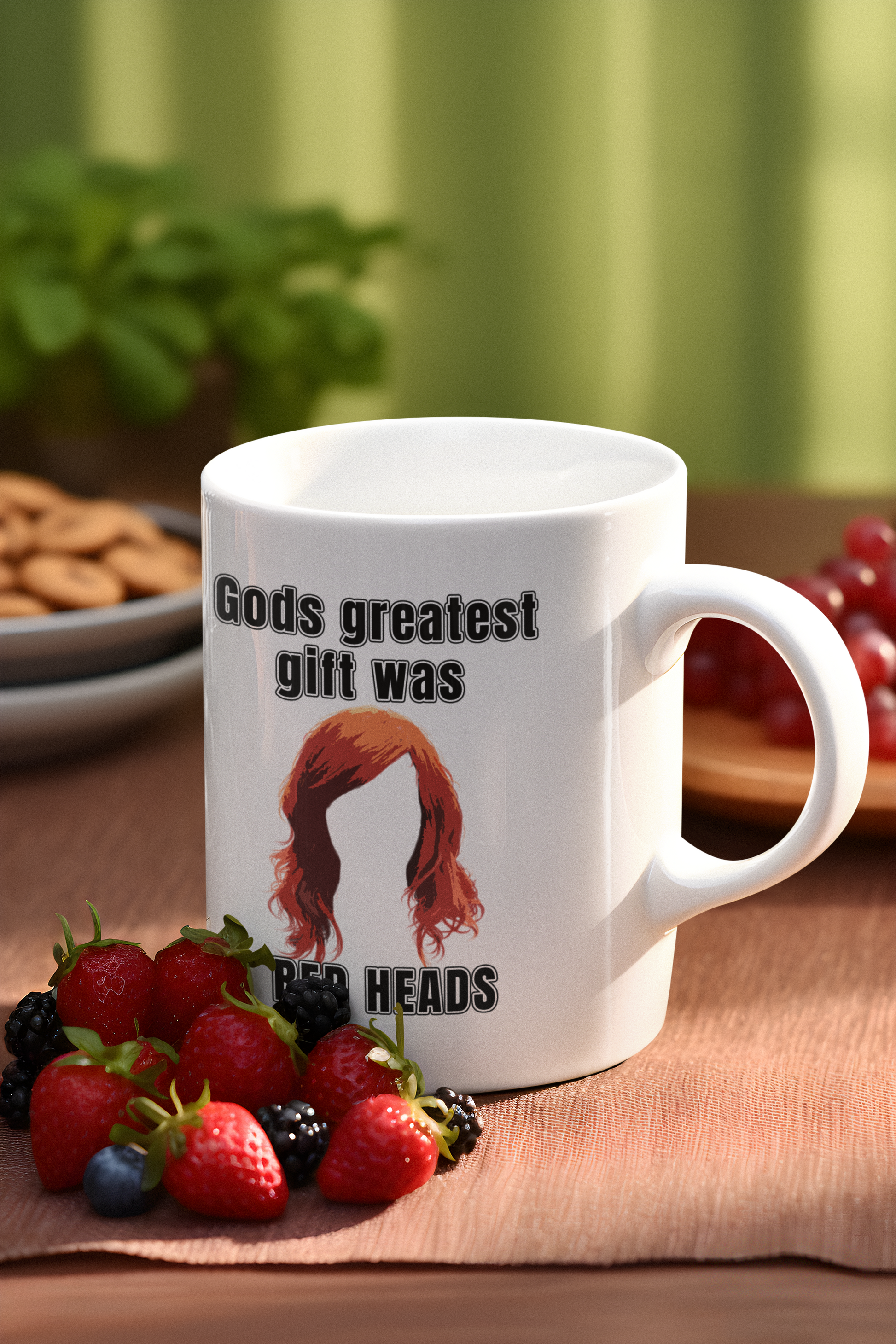 Gods greatest gift was RED HEADS - White glossy mug ginger god mothers day red hair red head