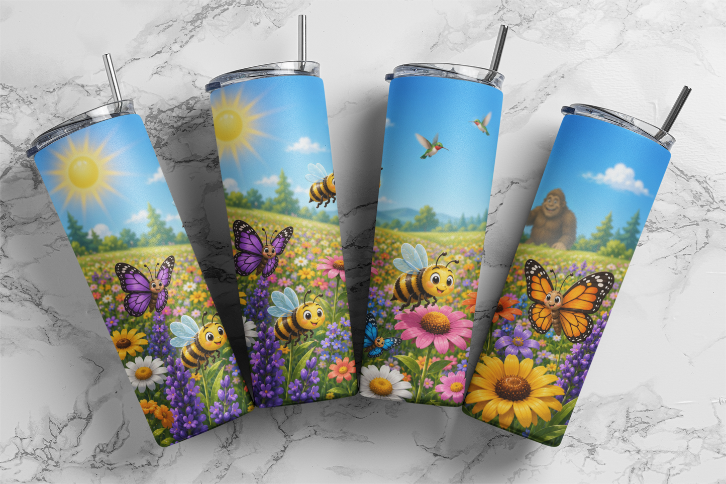 Blissfully happy-  20 ounce stainless steel tumbler