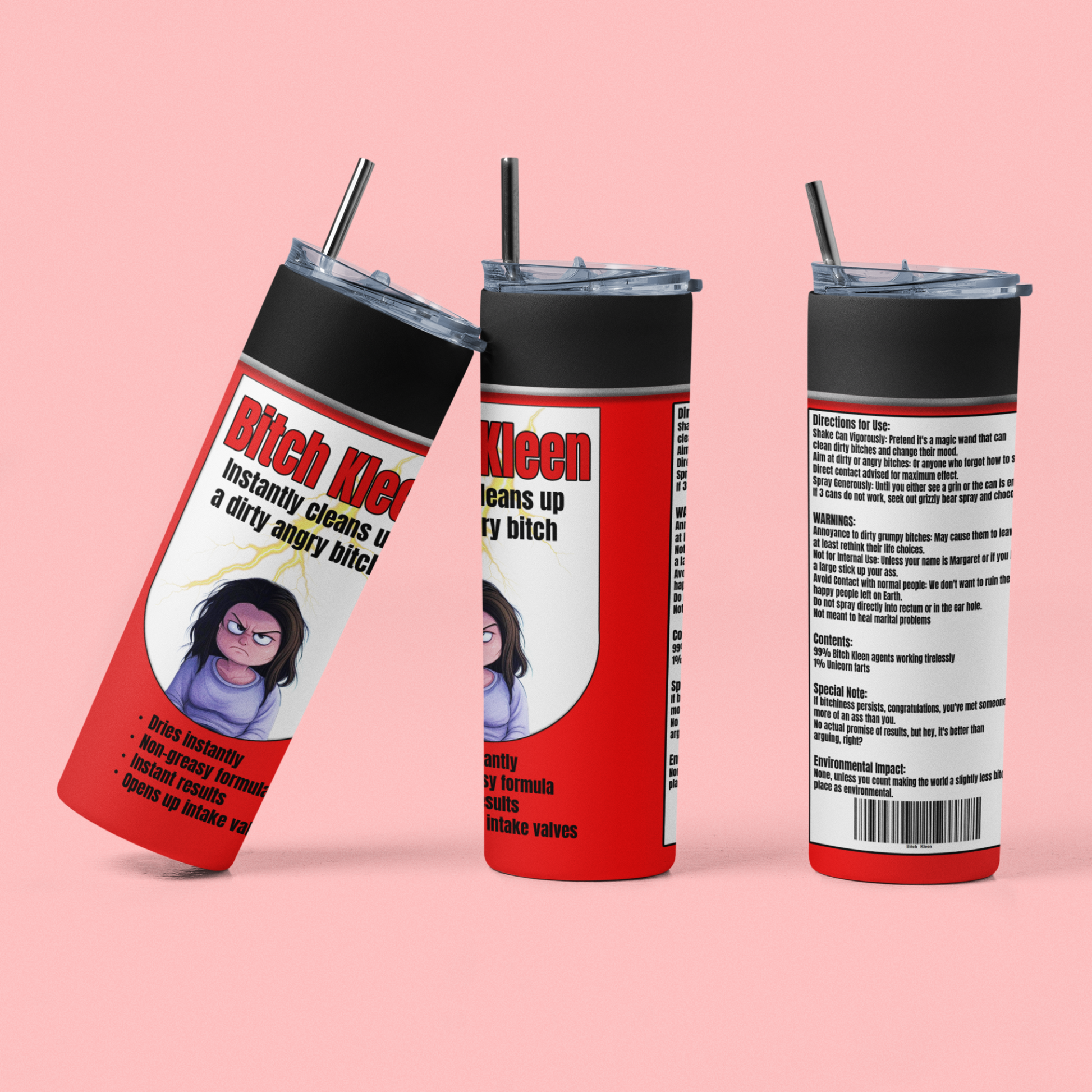 Bitch Kleen 20 ounce stainless steel tumbler All coworker gift FB funny Funny Gifts funny mothers day gift for her Gift For Her Him mothers day gift stocking stuffer