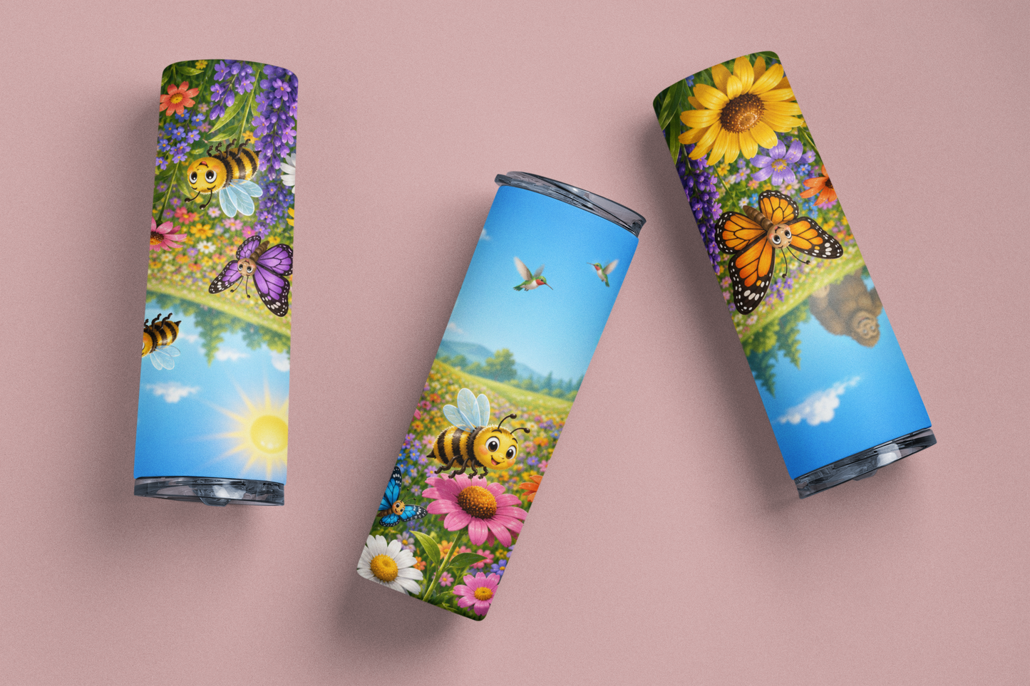 Blissfully happy-  20 ounce stainless steel tumbler