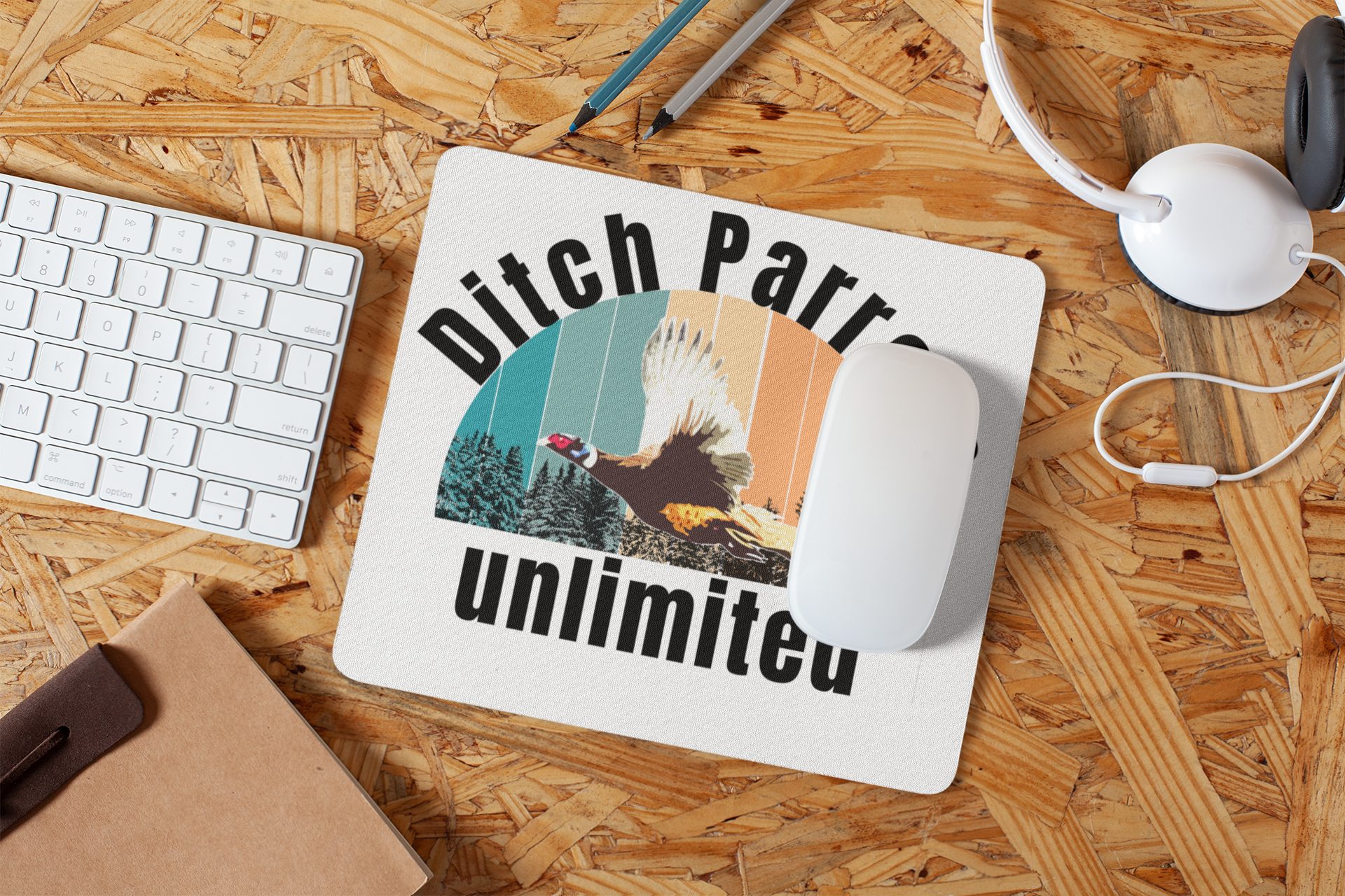 Ditch Parrots Unlimited - Mouse pad All bird dog bird hunting ditch chicken ditch parrot FB hunting parrot pheasant