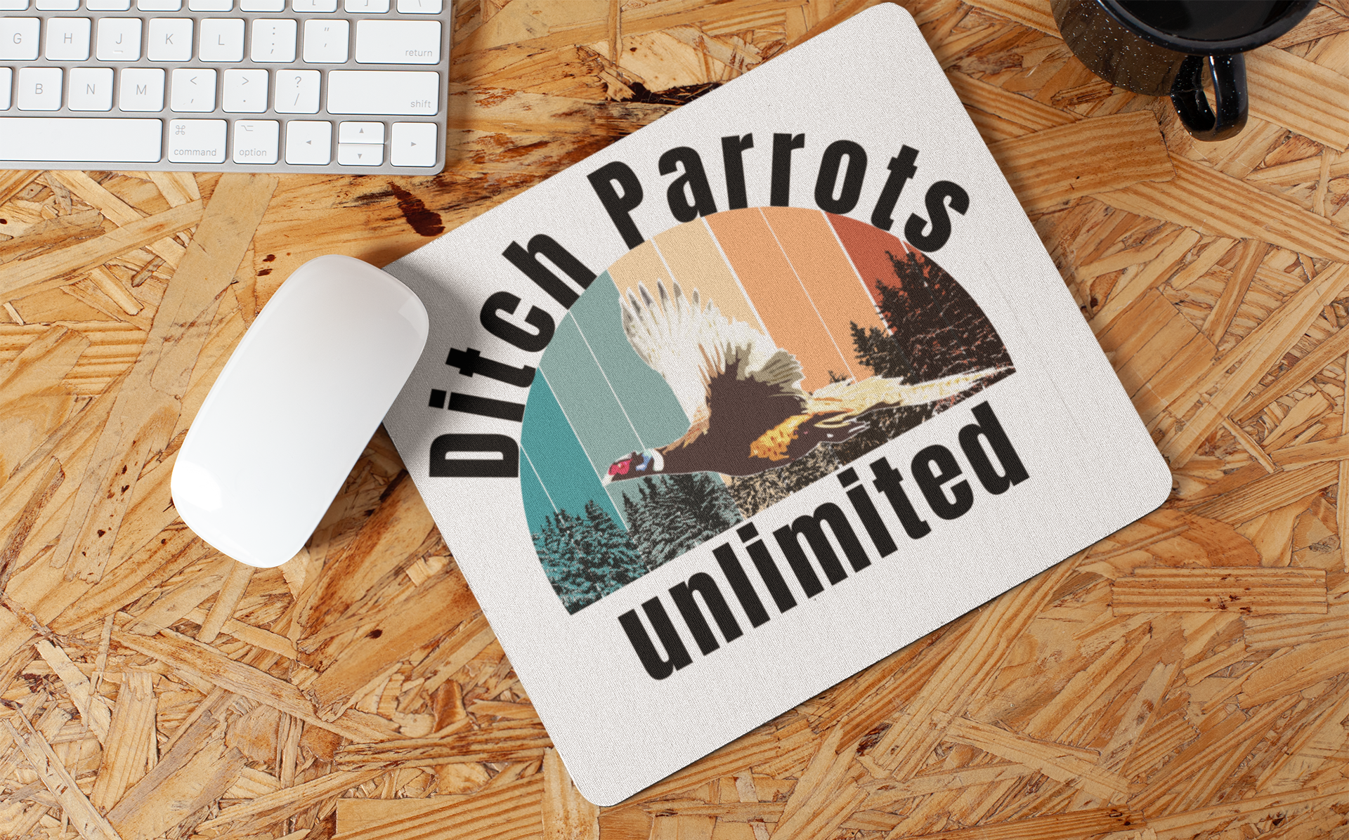 Ditch Parrots Unlimited - Mouse pad All bird dog bird hunting ditch chicken ditch parrot FB hunting parrot pheasant