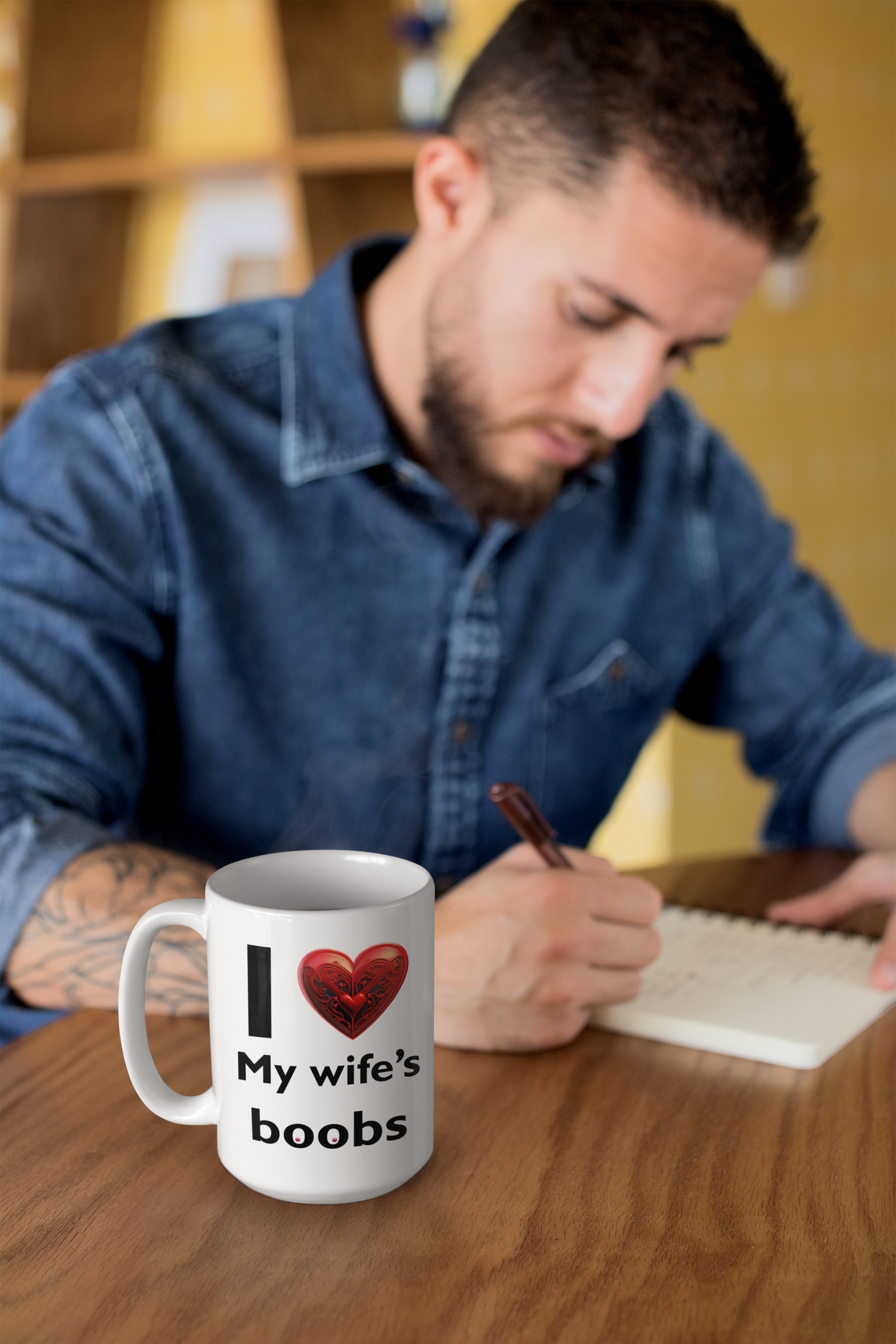 I love my wife's boobs - White glossy mug adult mug birthday gift boss gift Christmas gift co-worker gift coffee mug coworker gift custom mug dads day gift dishwasher safe mug fiance gift funny coffee mug funny mug gift for dad gift for grandpa gift for her gift for him gift for husband gift for mom gift for wife gift idea mug Unique gift