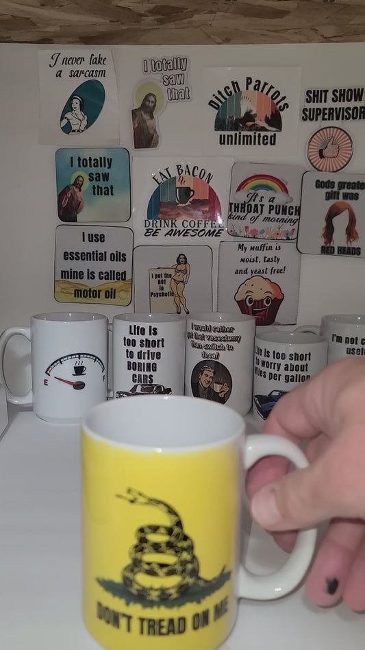 Don't tread on me 15 ounce mug  - sold as is