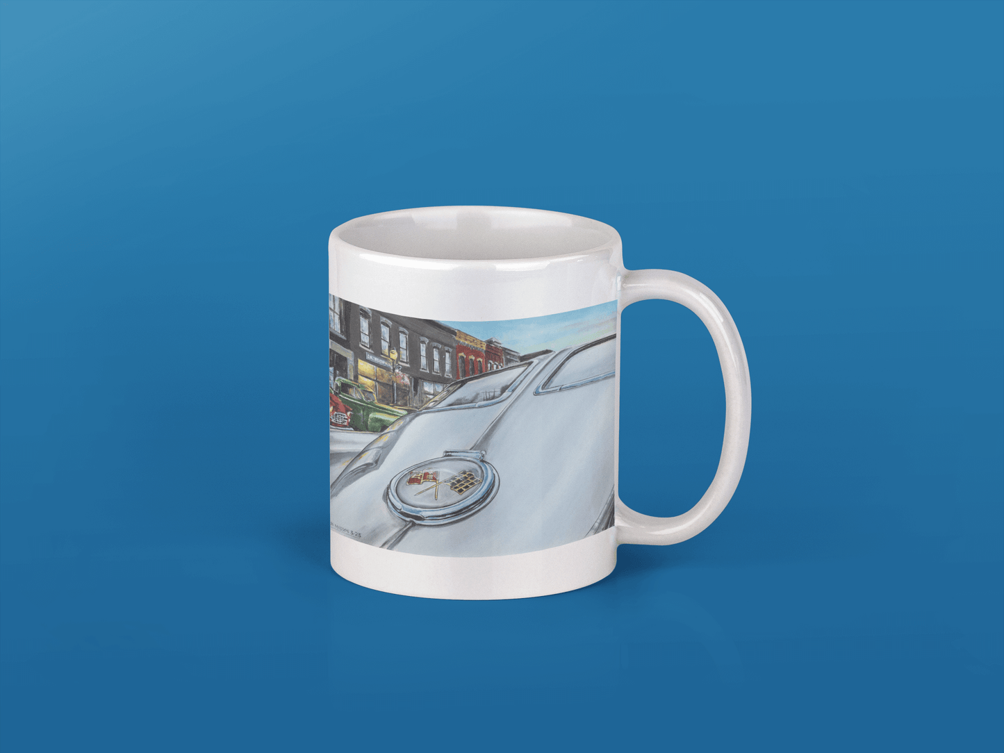 Split Window - MaddK Studio- White glossy mug