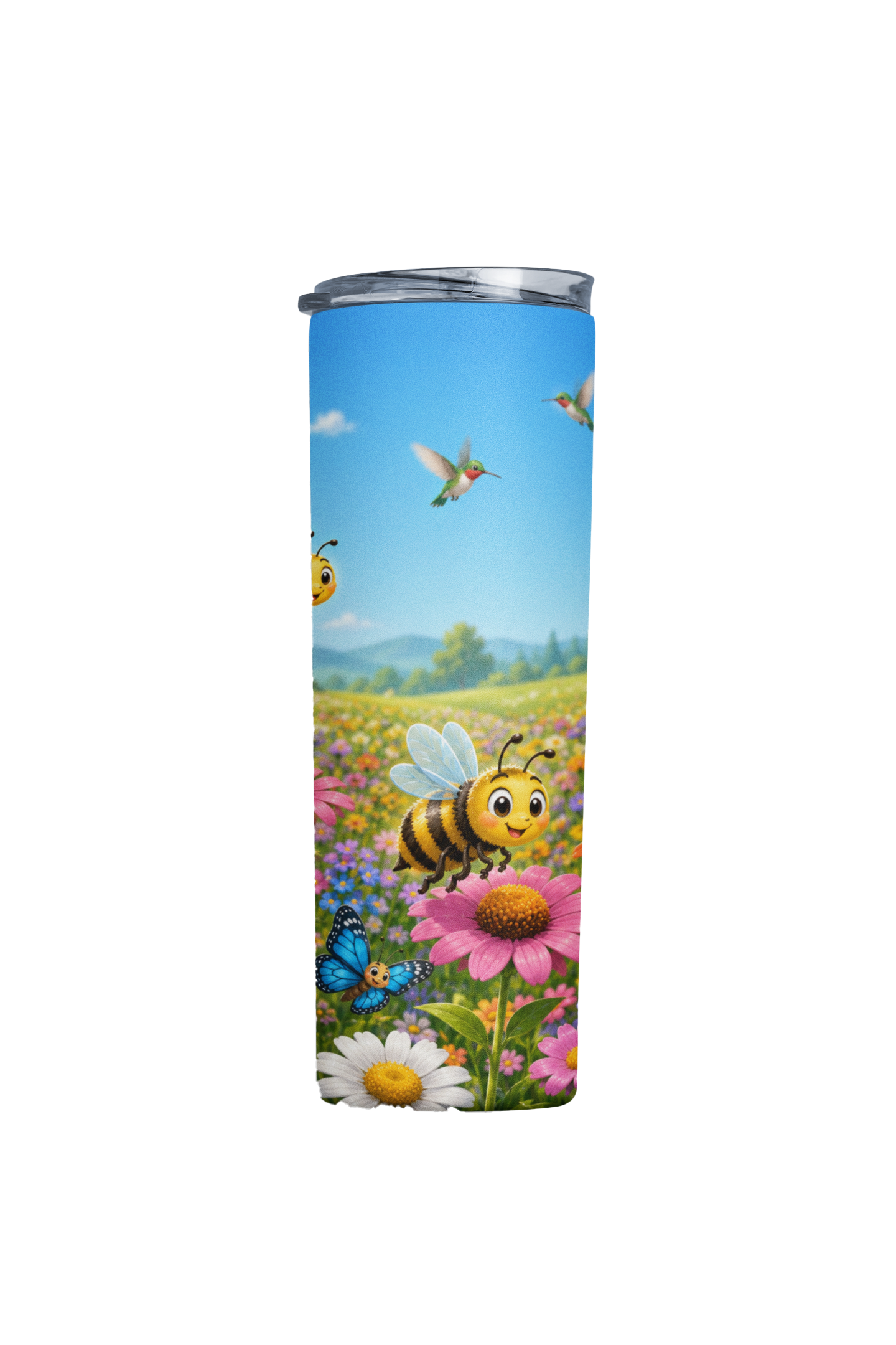 Blissfully happy-  20 ounce stainless steel tumbler