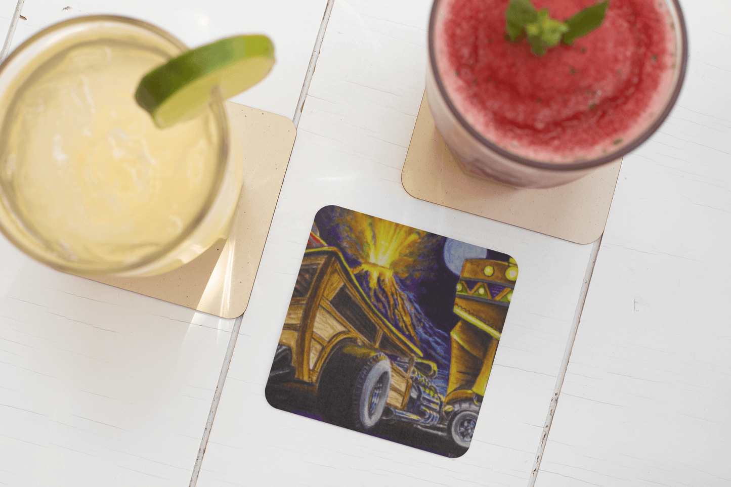 Surf Woody - MaddK Studio - Drink coaster