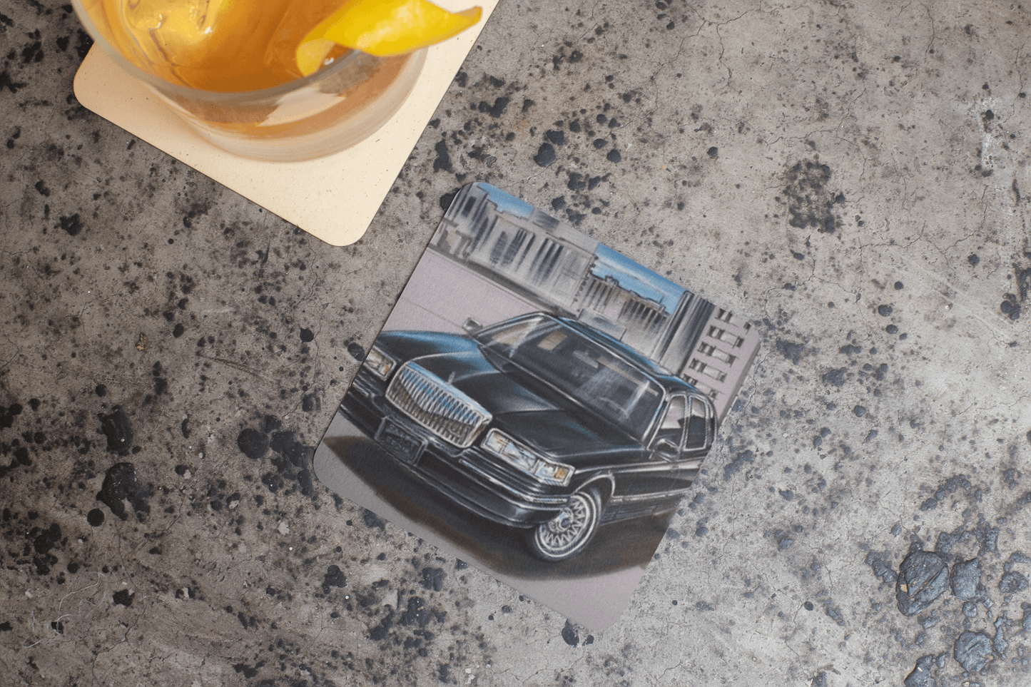 MSP town car - MaddK Studio - Drink coaster