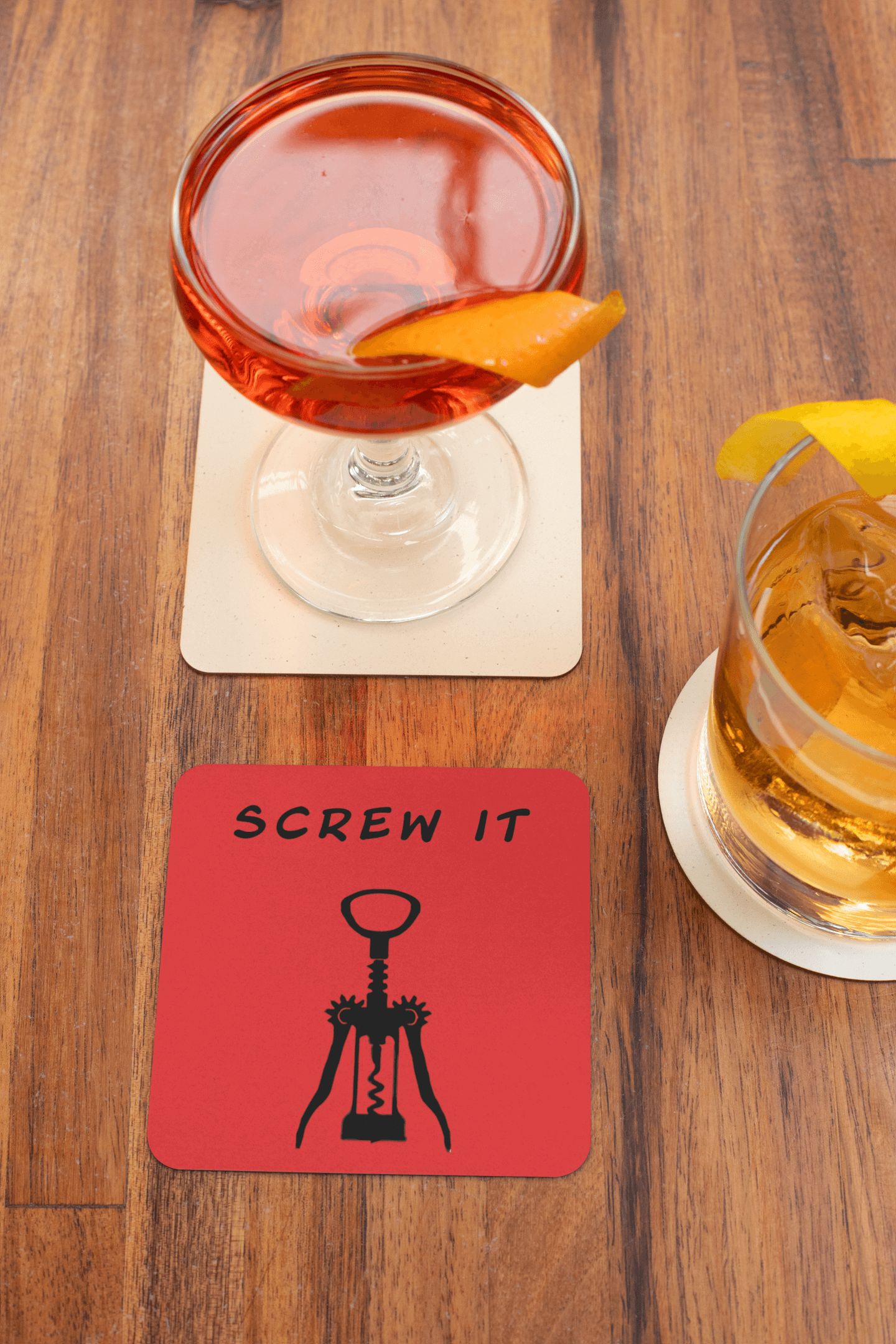 Screw It - Drink coaster adulting American Made Made In America made in USA screw it wine