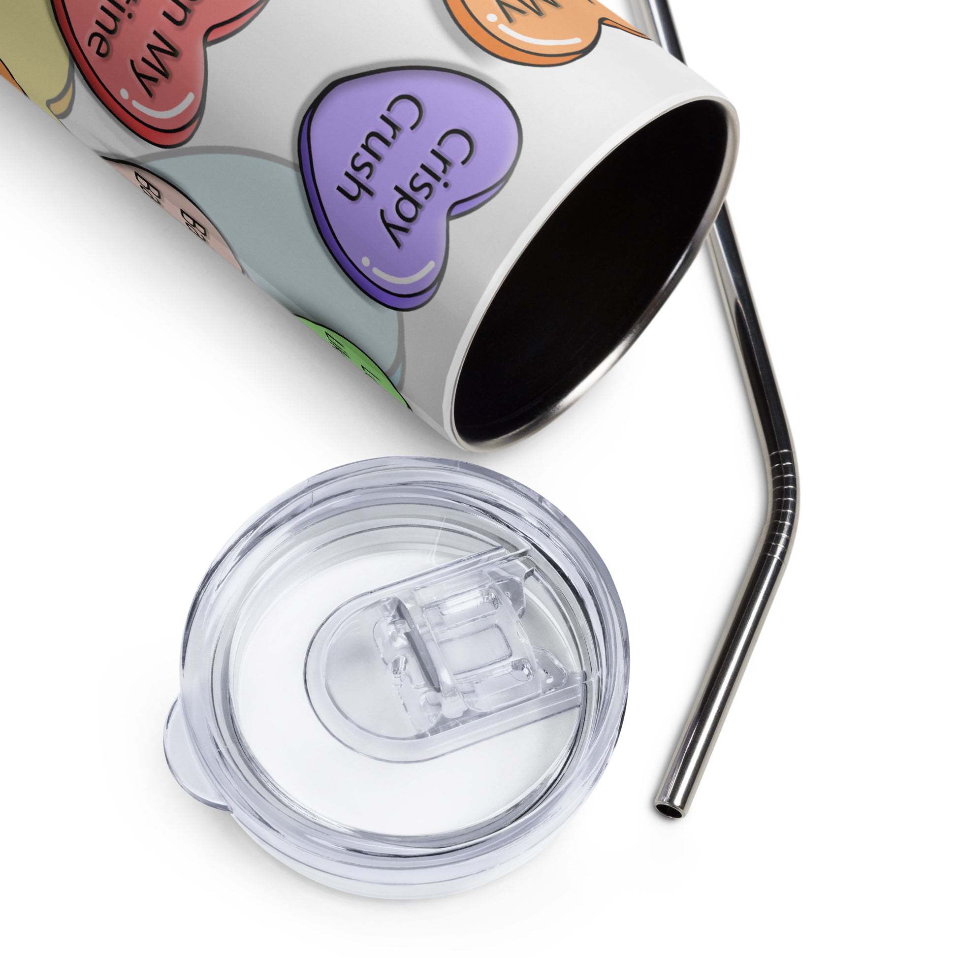 Bacon Lovers 20 ounce stainless steel double-wall vacuum insulation tumbler All bacon bacon lover bacon nation carnivore bacon Conversation heart coworker gift FB funny Funny Gifts funny mothers day gift for her Gift For Her Him mothers day gift stocking stuffer Valentines Day