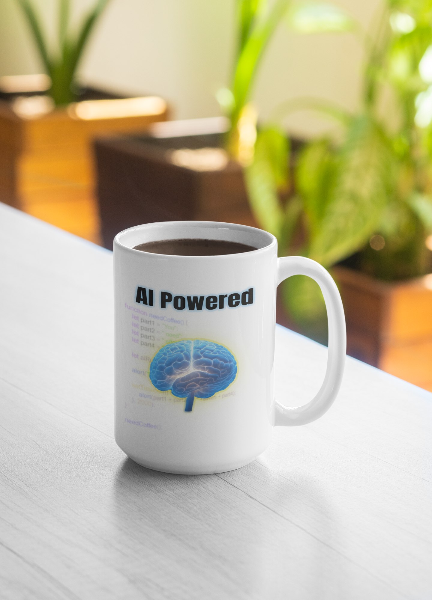 A.I. Powered mug AI All Artificial Ingelligence BlueSky Coffee Time dad dad jokes dads day dads day gift fathers day FB Funny Sarcastic Mug gift for dad Mocha stocking stuffer
