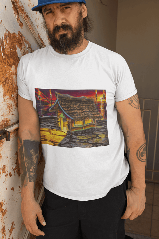 Island Tiki Hut - MaddK Studio  - Unisex Short-Sleeve T-Shirt