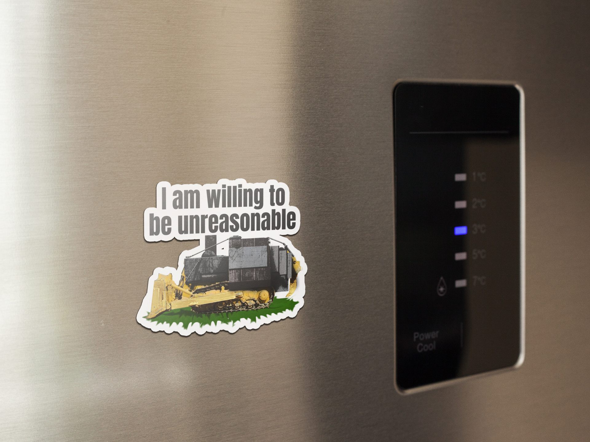 I am willing to be unreasonable refrigerator magnet gift for dad gift for her gift for him gift for mom gift for wife liberal tears libertarian liberty liberty snake