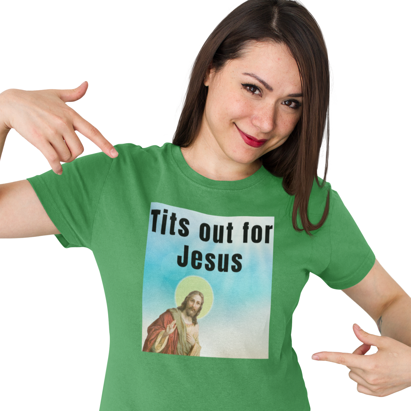 Tits out for Jesus - Unisex T-Shirt All Christmas gift dads day gift FB gift for dad gift for grandpa gift for her gift for him gift for mom gift for sister gift for wife moms gift Unique gift