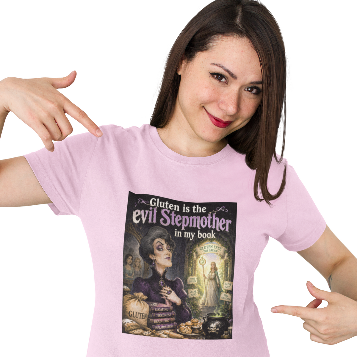 Gluten is the evil stepmother in my book unisex T-Shirt Christmas gift funny shirt gift for dad gift for mom T-Shirt Unique gift