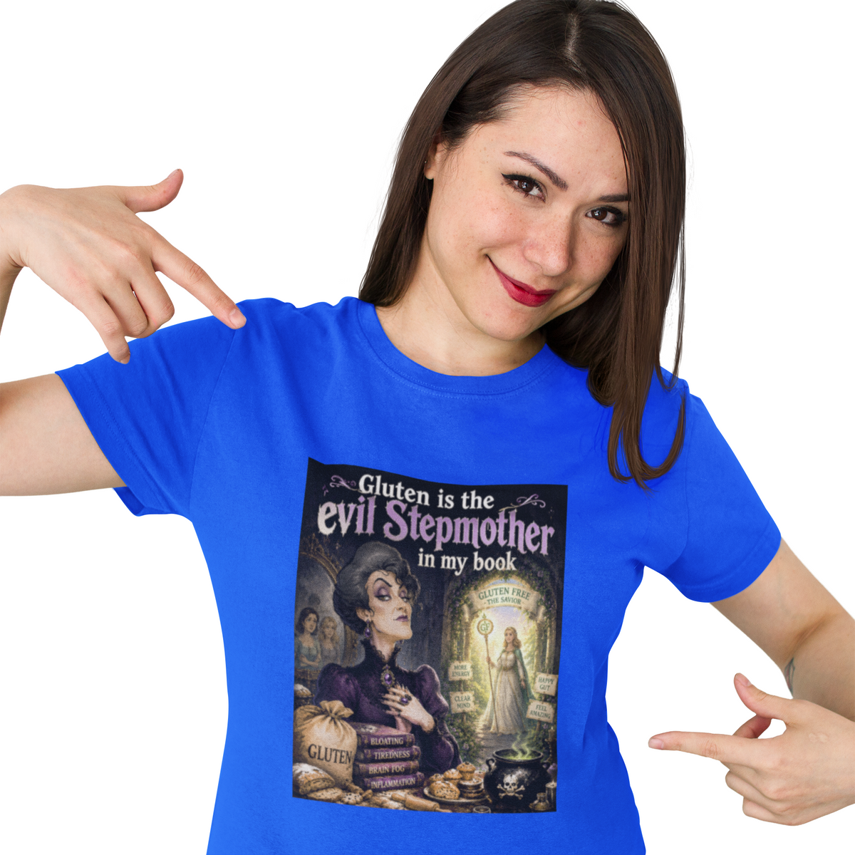 Gluten is the evil stepmother in my book unisex T-Shirt Christmas gift funny shirt gift for dad gift for mom T-Shirt Unique gift