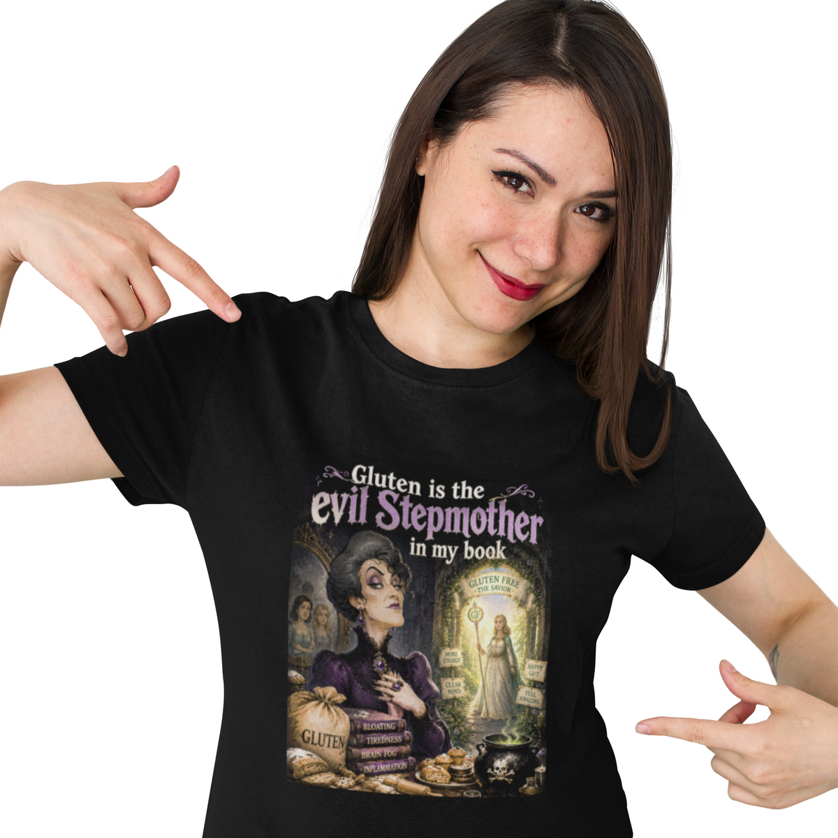 Gluten is the evil stepmother in my book unisex T-Shirt Christmas gift funny shirt gift for dad gift for mom T-Shirt Unique gift