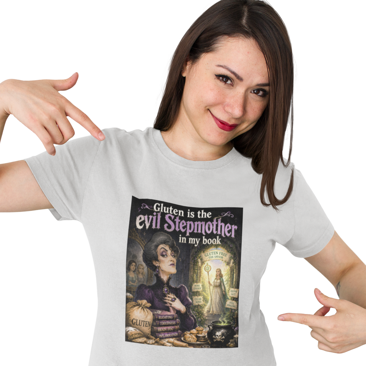 Gluten is the evil stepmother in my book unisex T-Shirt Christmas gift funny shirt gift for dad gift for mom T-Shirt Unique gift