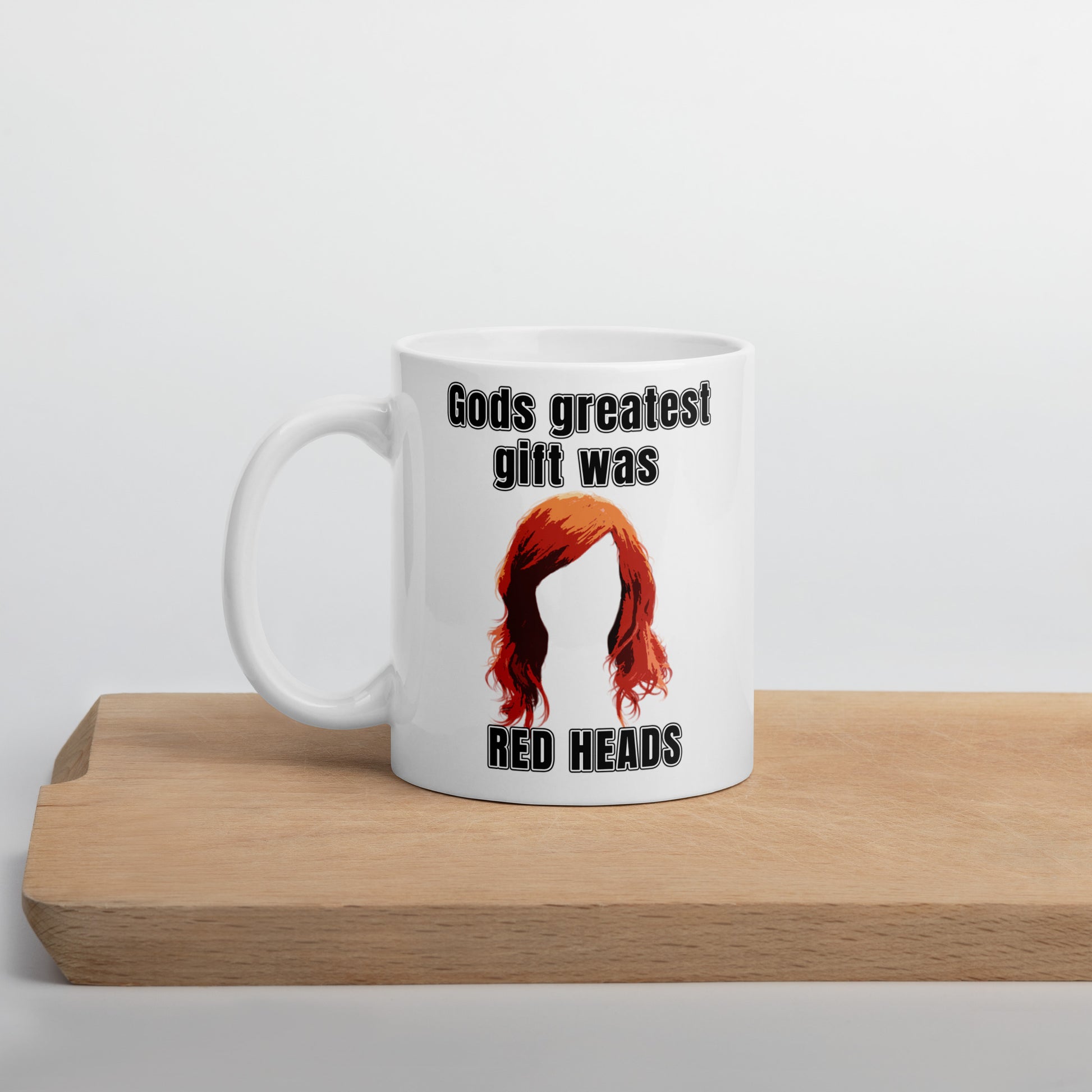 Gods greatest gift was RED HEADS - White glossy mug ginger god mothers day red hair red head